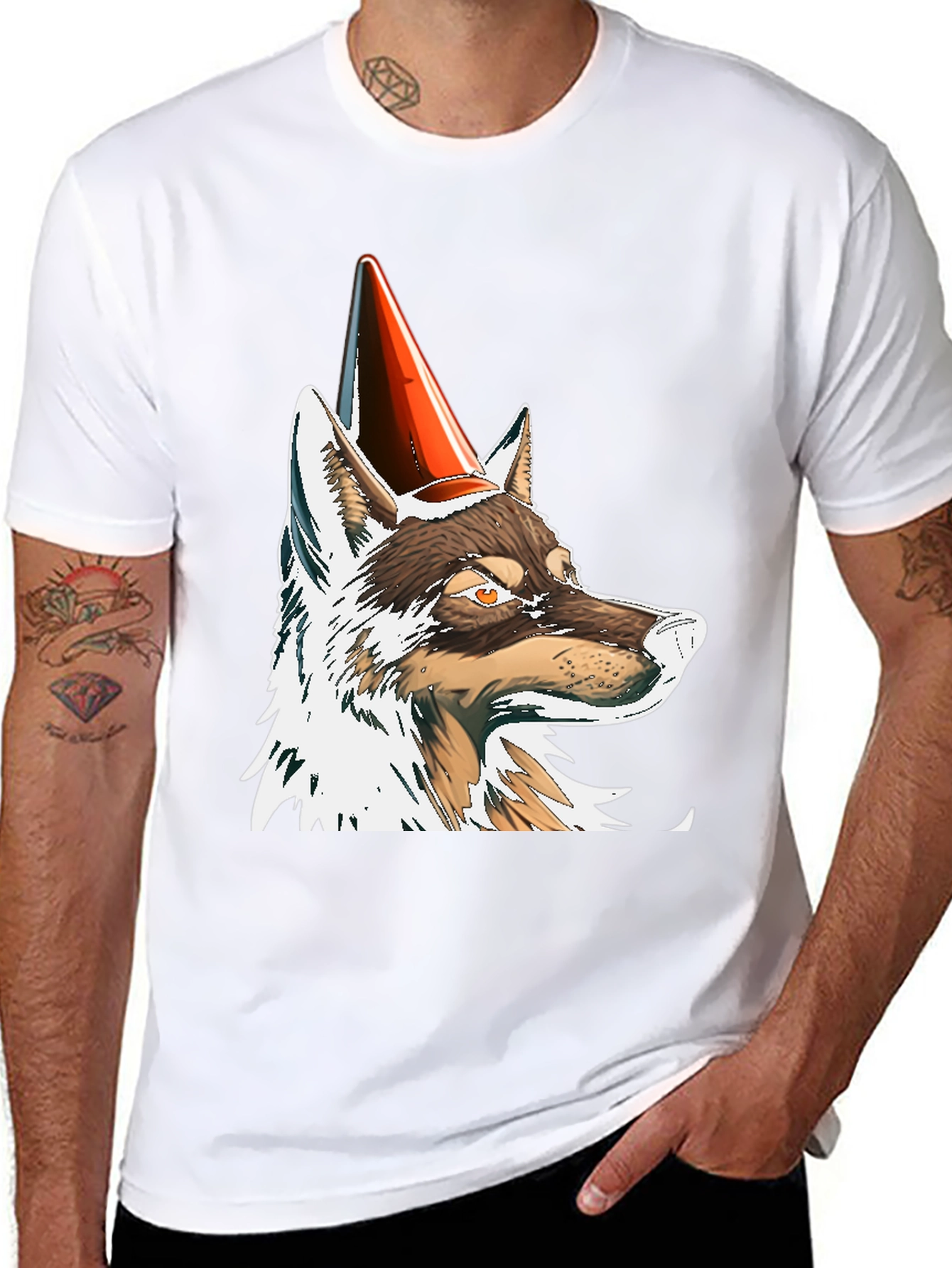 Party Wolf T-Shirt - Fun Animal Graphic Tee