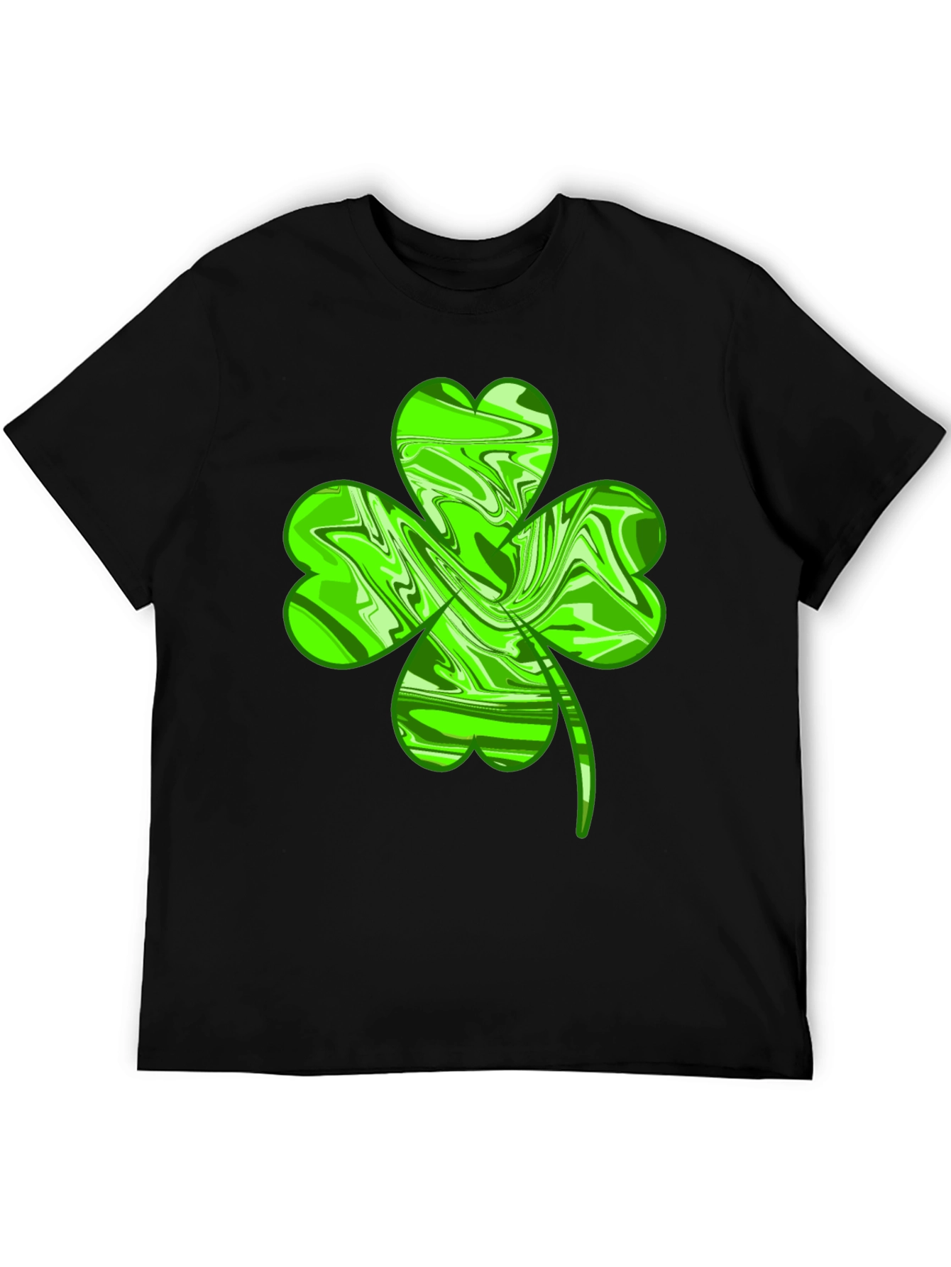 Lucky Green Shamrock Mens T-Shirt