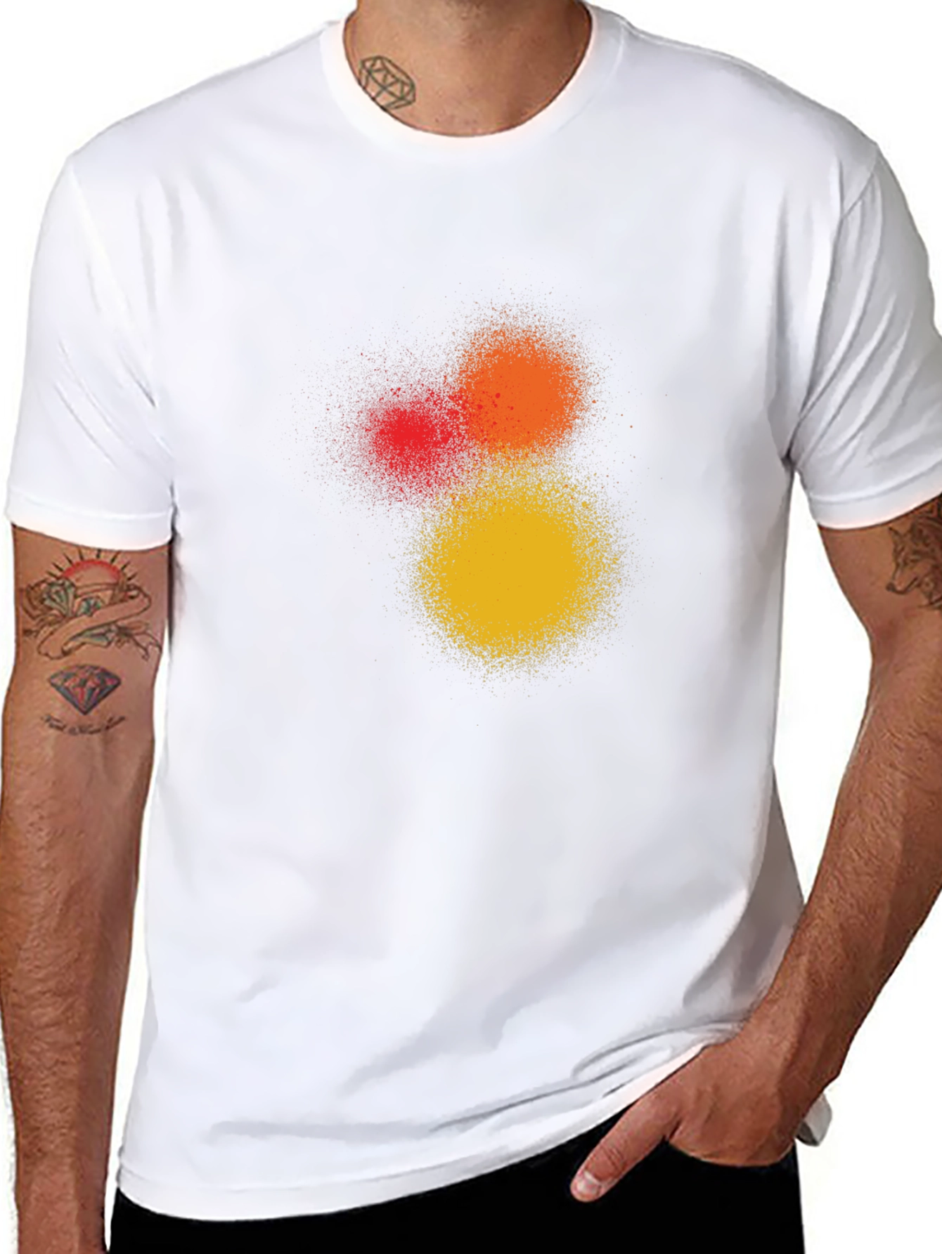 Abstract Spray Paint T-Shirt - Modern Graphic Tee