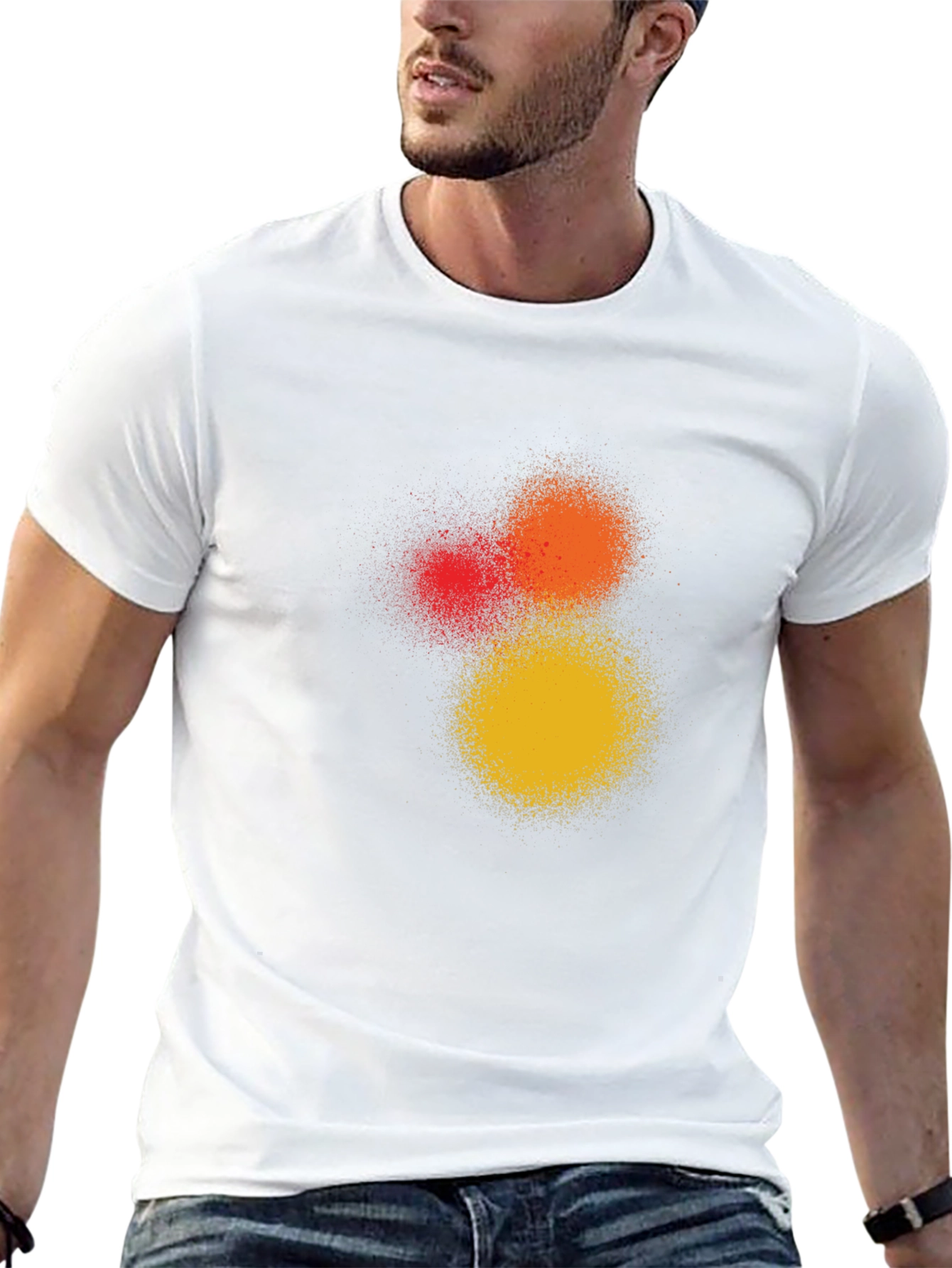 Abstract Spray Paint T-Shirt - Modern Graphic Tee