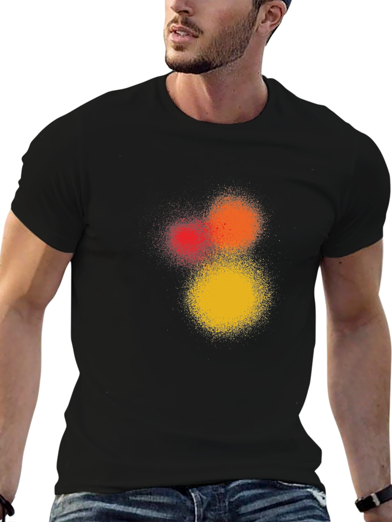 Abstract Spray Paint T-Shirt - Modern Graphic Tee
