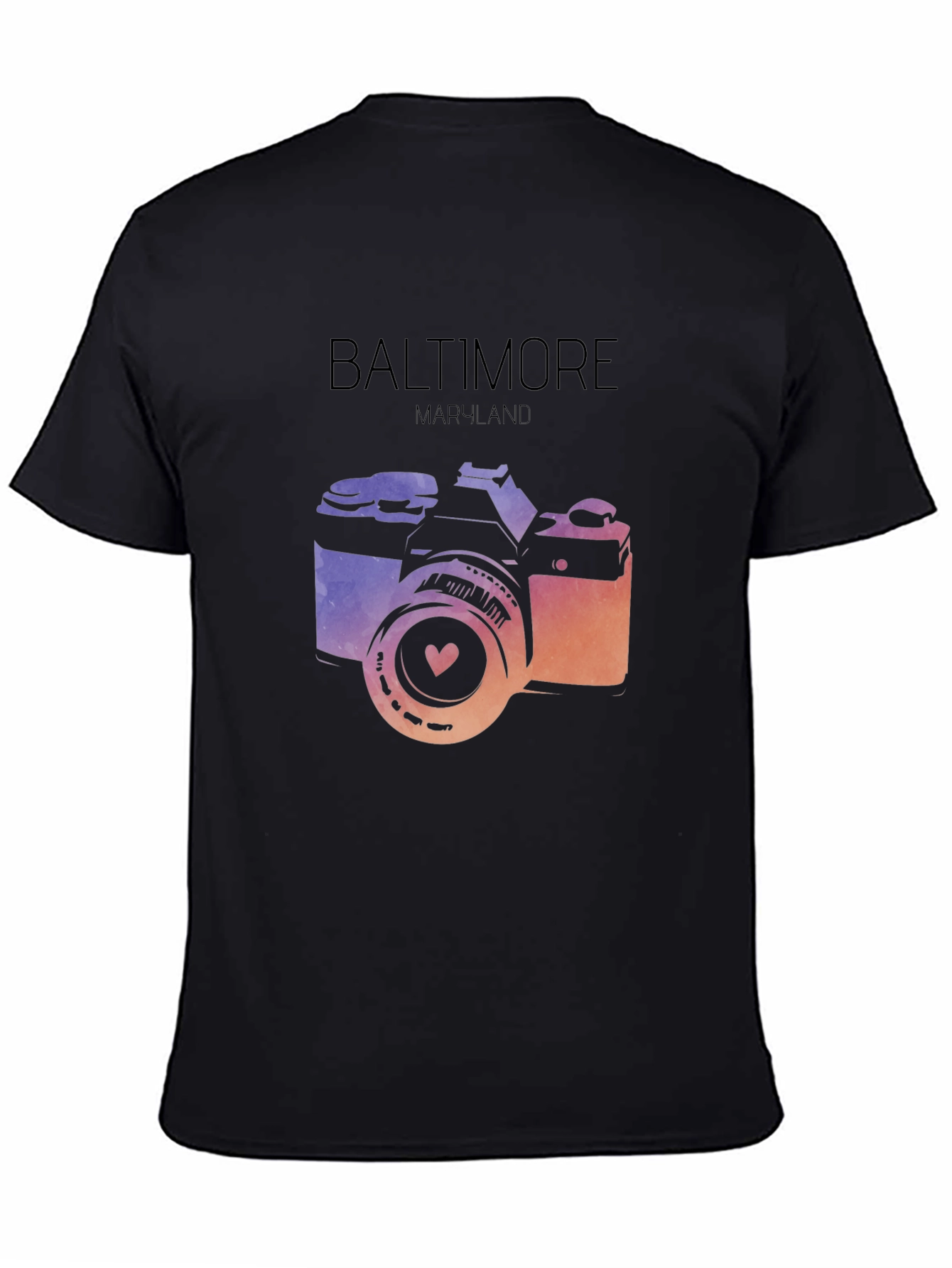 Baltimore Maryland Camera Graphic T-Shirt