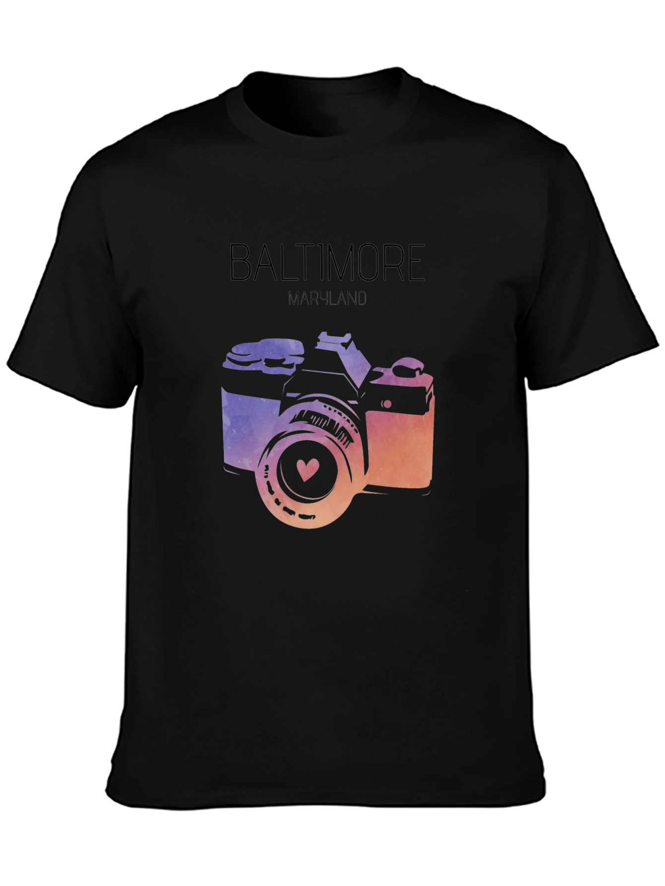 Baltimore Maryland Camera Graphic T-Shirt