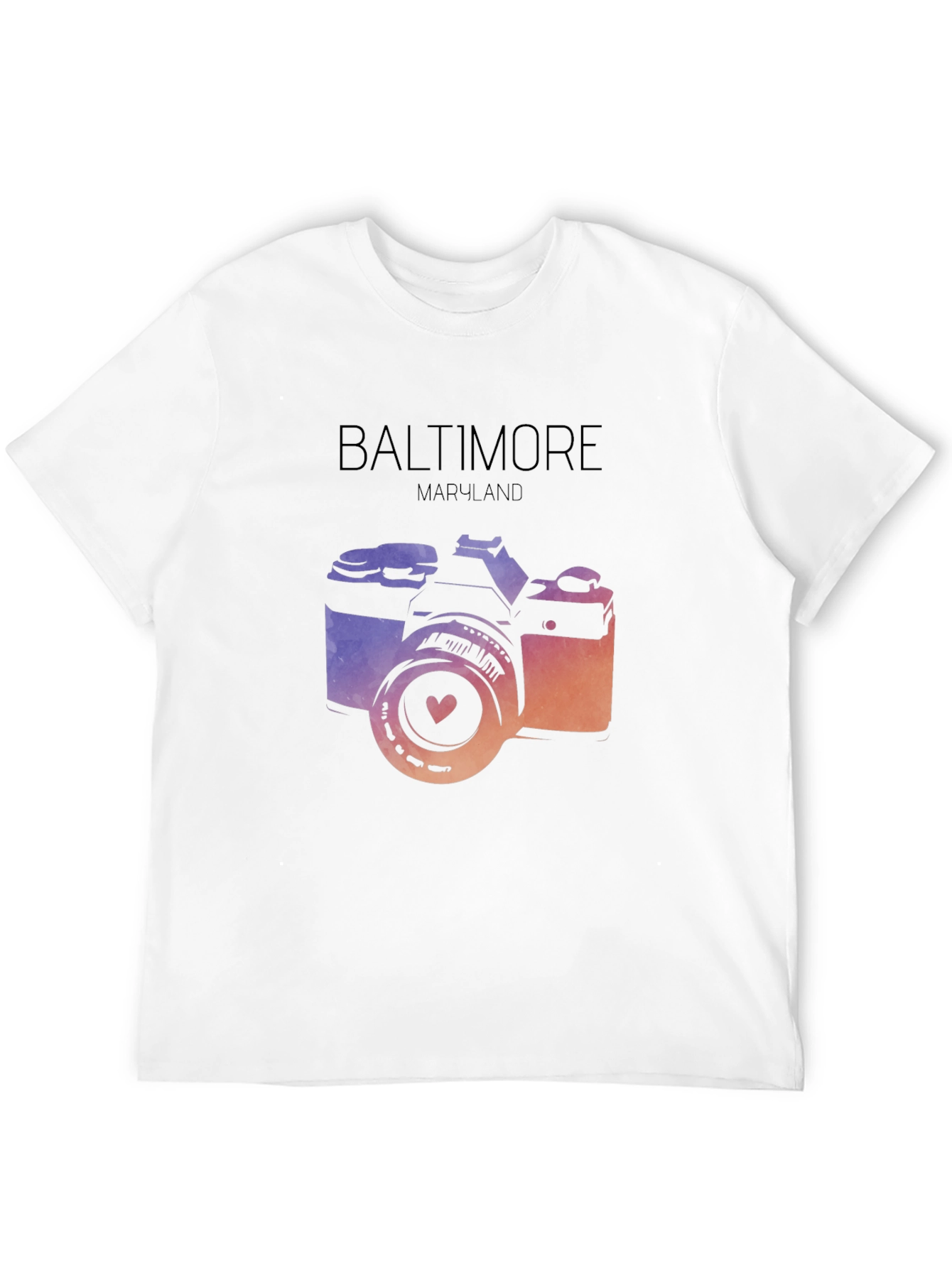 Baltimore Maryland Camera Graphic T-Shirt