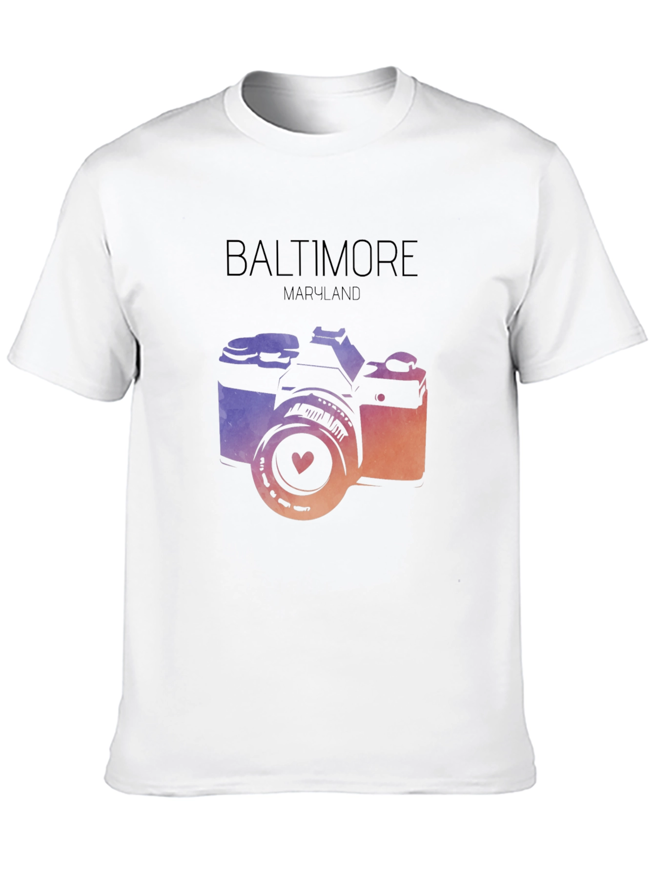 Baltimore Maryland Camera Graphic T-Shirt