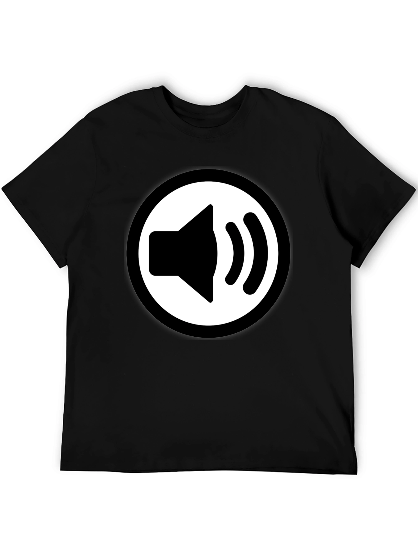Speaker Icon Black T-Shirt