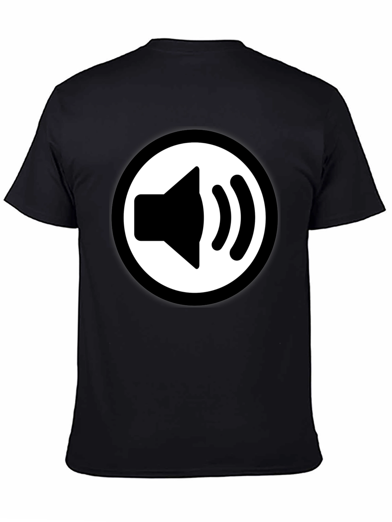 Speaker Icon Black T-Shirt