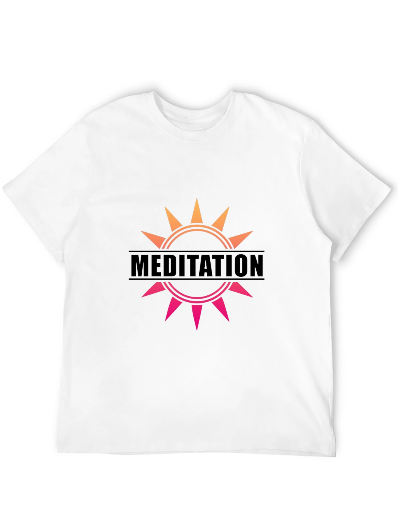 Meditation Sun Graphic Black T-Shirt