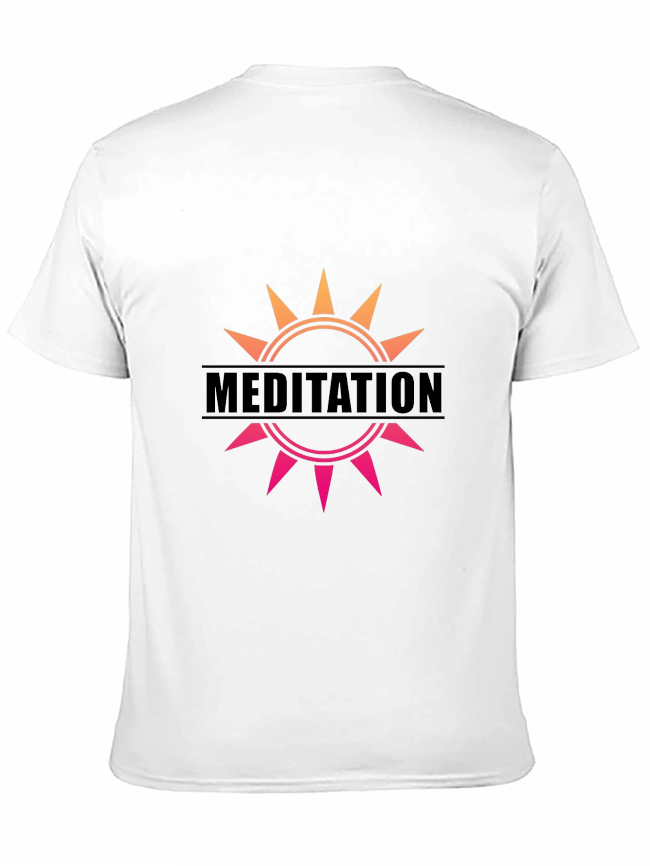 Meditation Sun Graphic Black T-Shirt