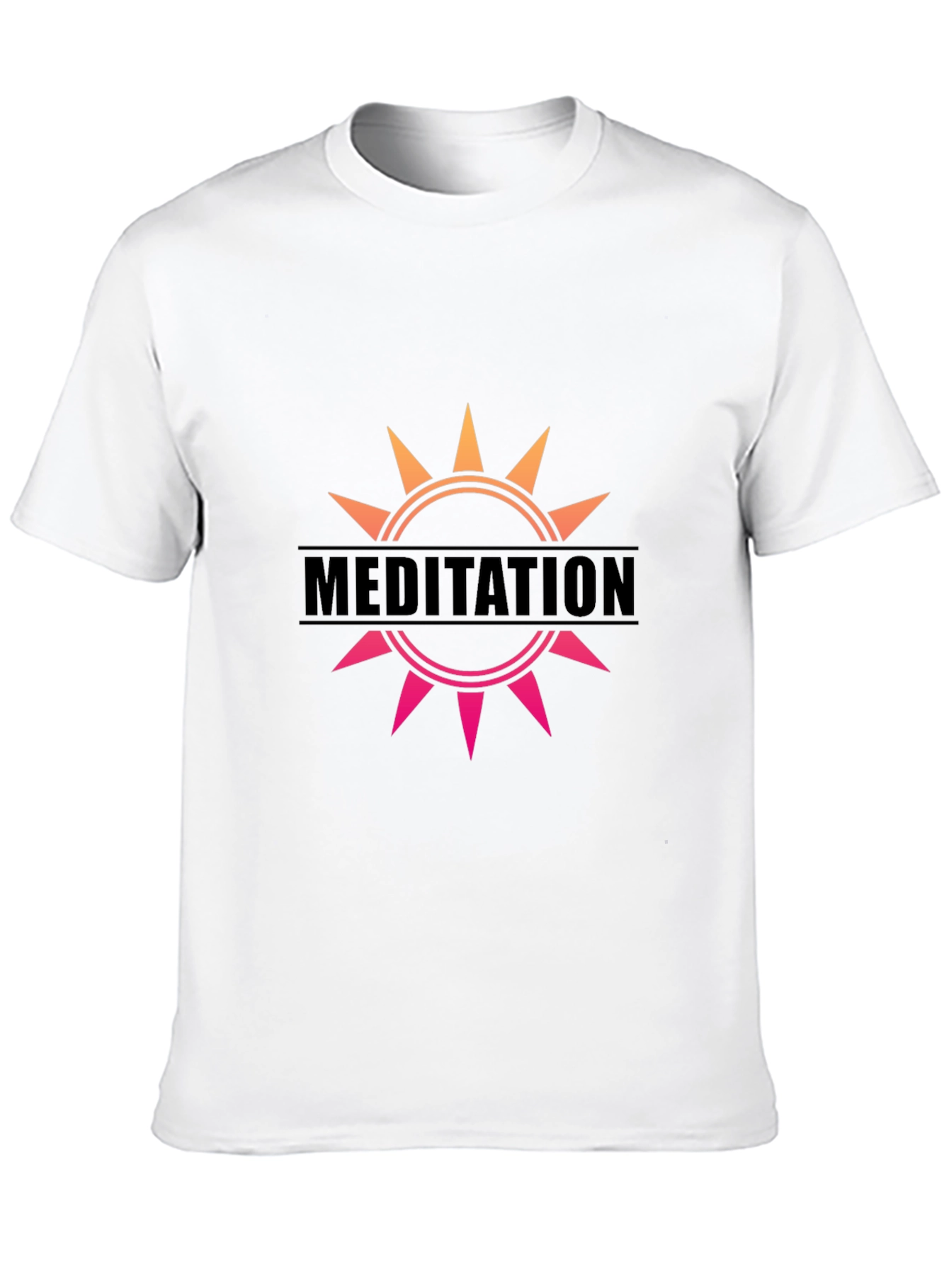 Meditation Sun Graphic Black T-Shirt