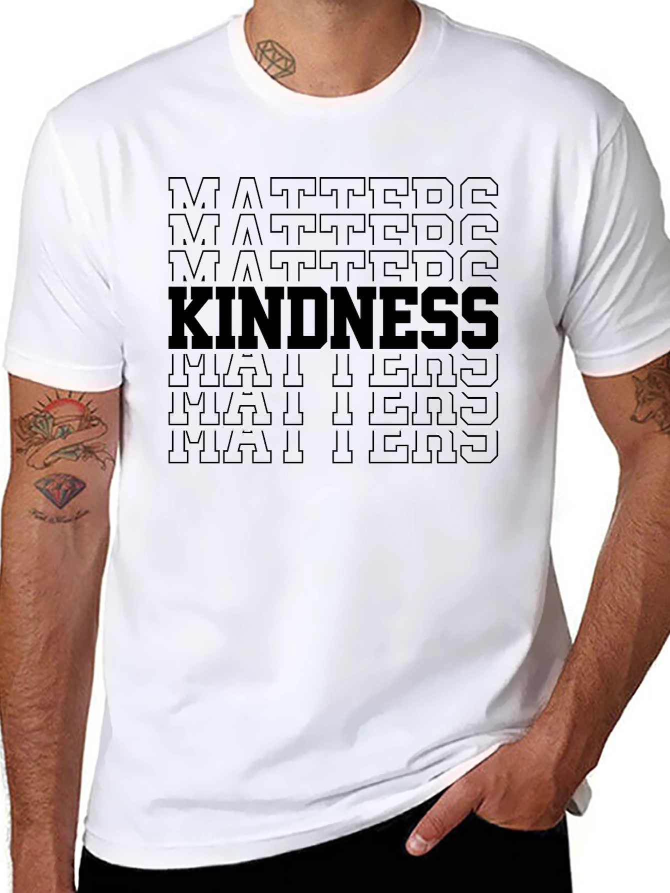 Kindness Matters Black T-Shirt for Men