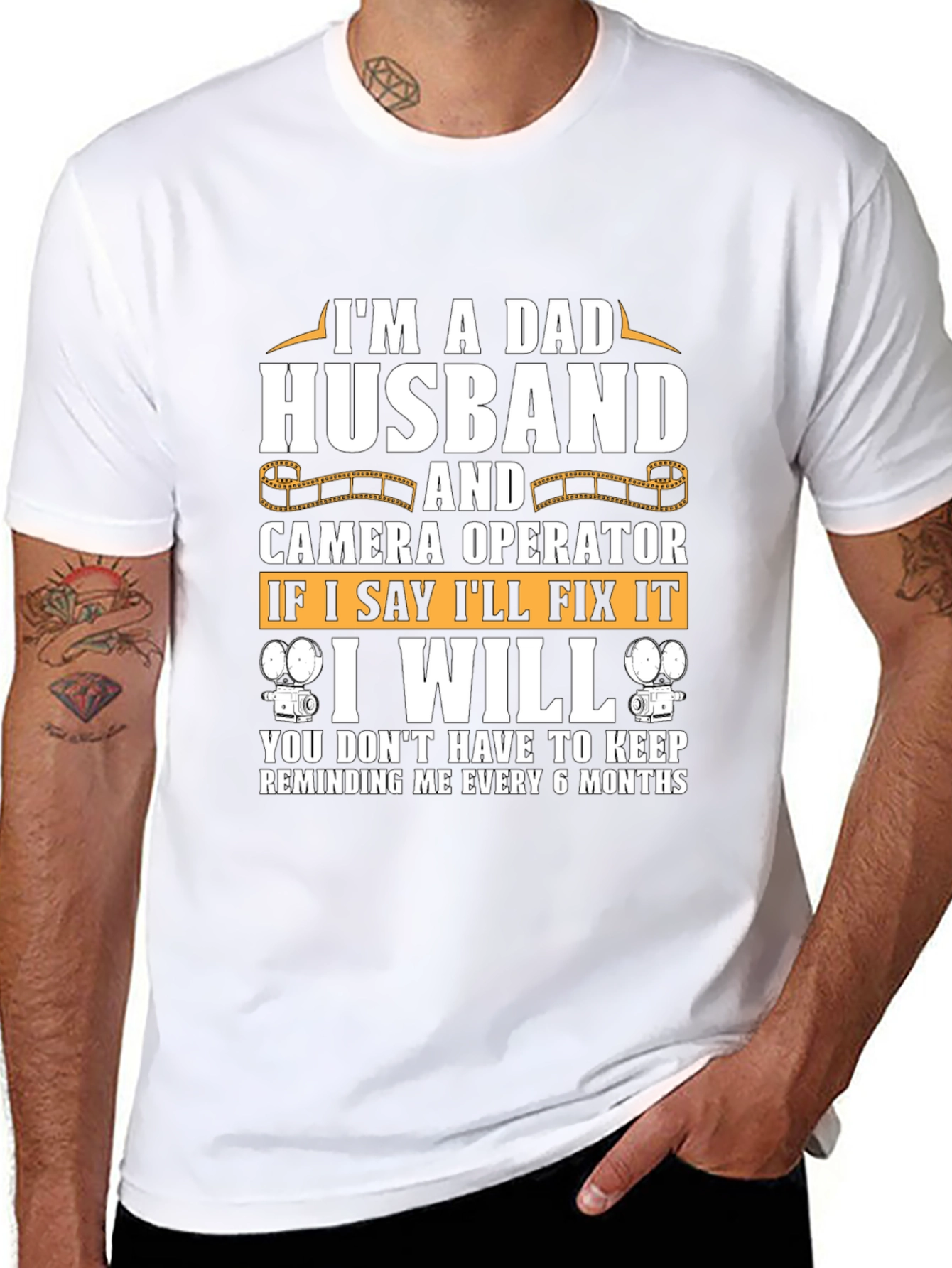 Dad Husband Camera Operator T-Shirt