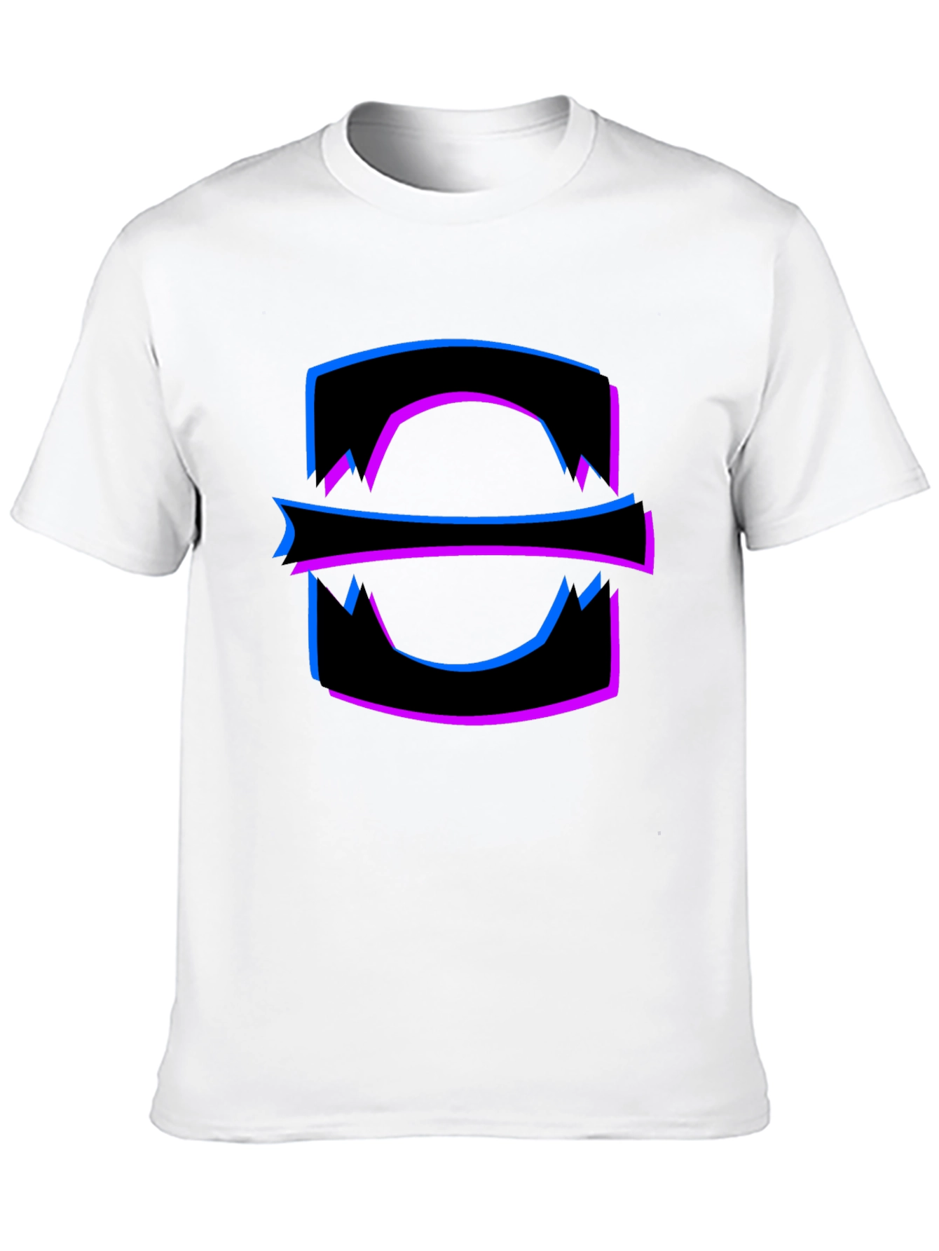 Abstract Graphic T-Shirt - Black