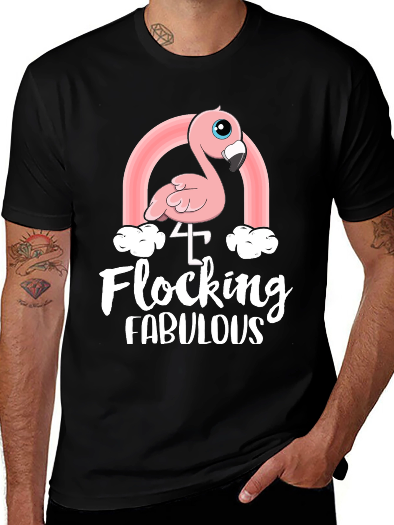 Flocking Fabulous 4th Birthday T-Shirt