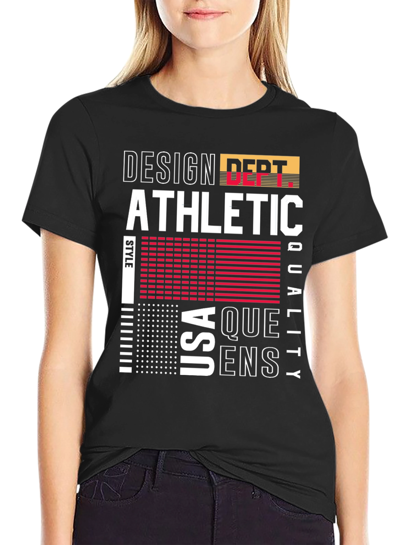 Design Athletic T-Shirt USA Queens