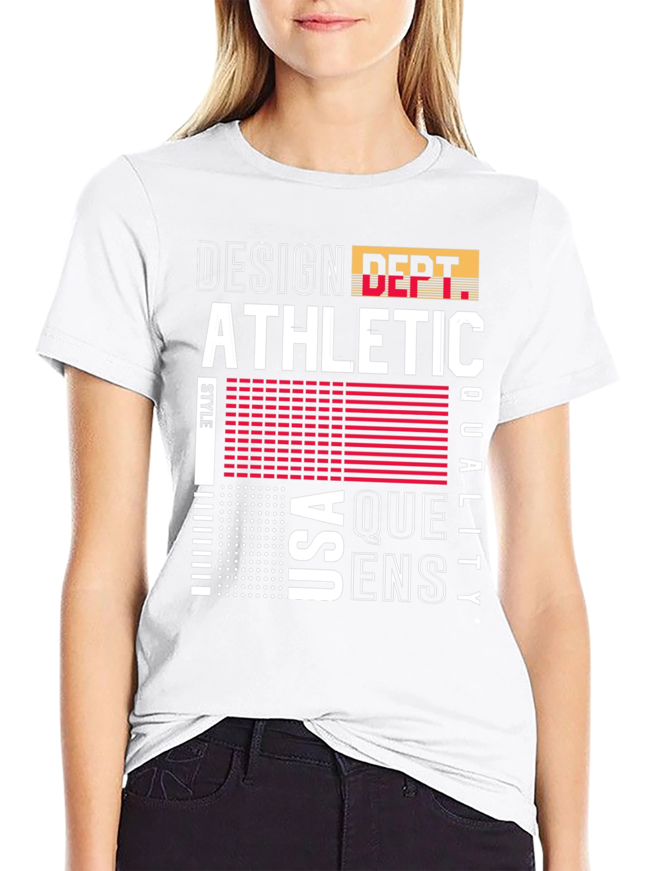 Design Athletic T-Shirt USA Queens