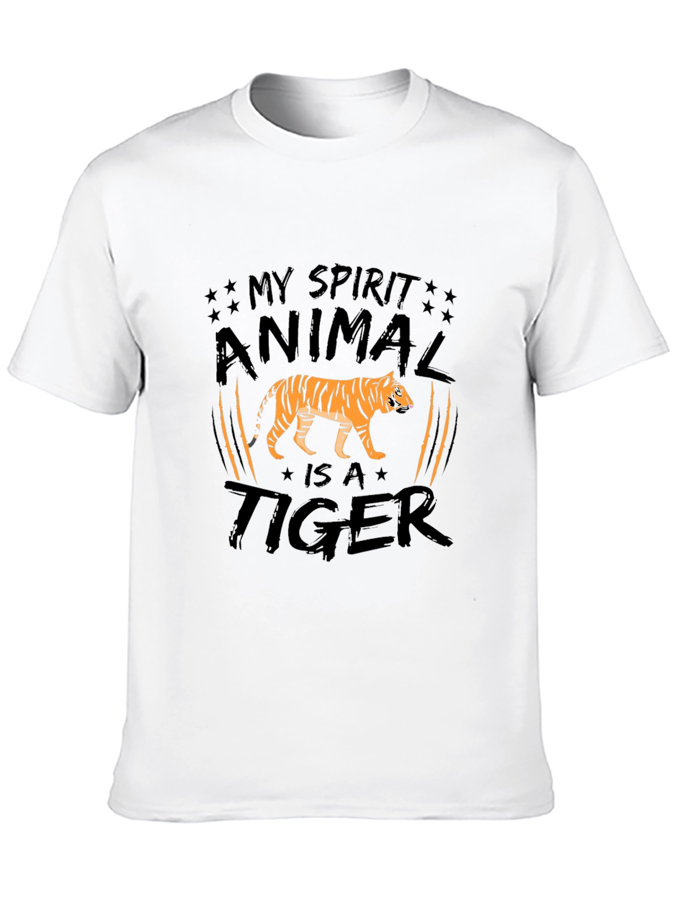 My Spirit Animal Tiger Graphic Tee - Black
