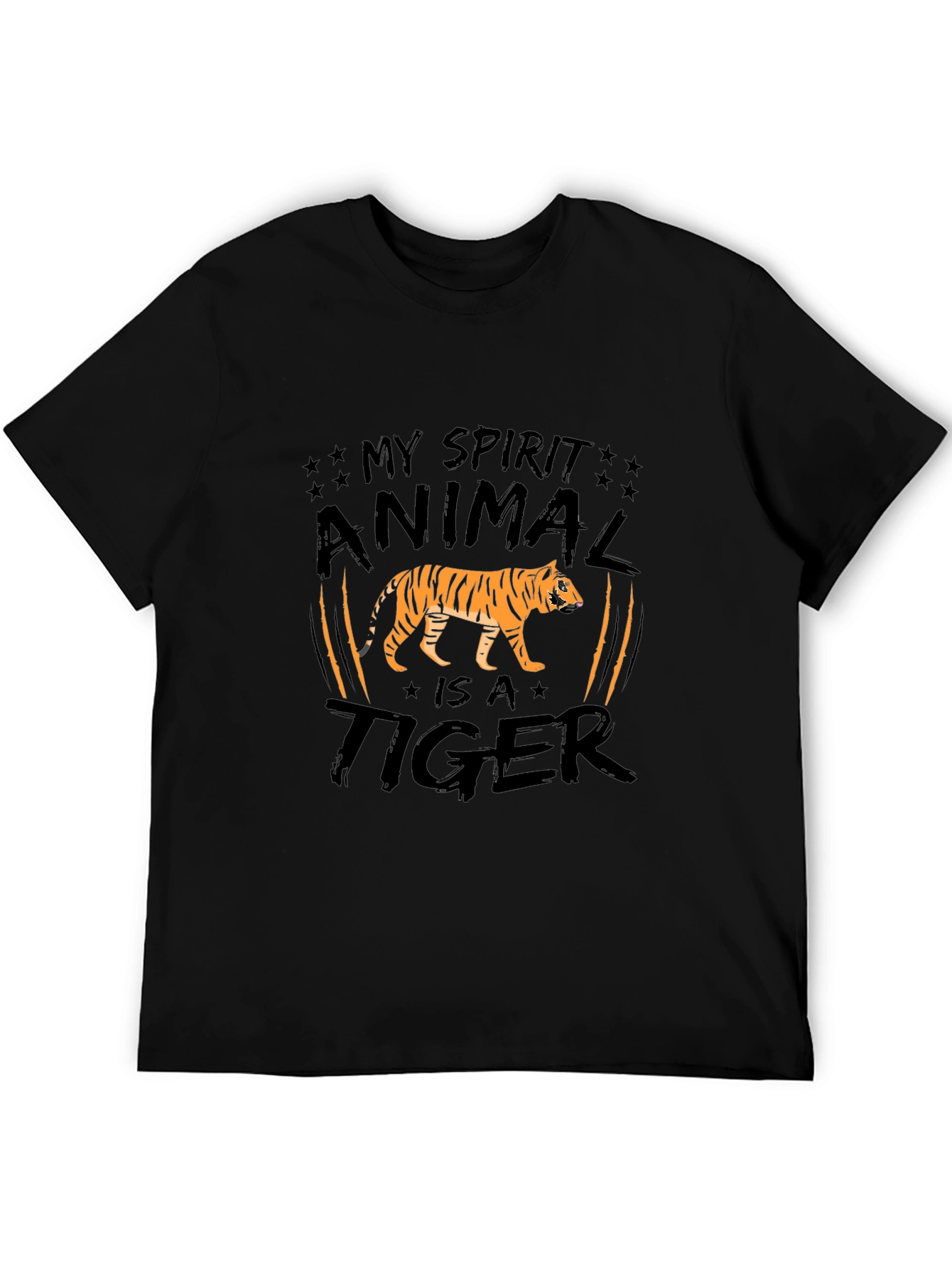 My Spirit Animal Tiger Graphic Tee - Black