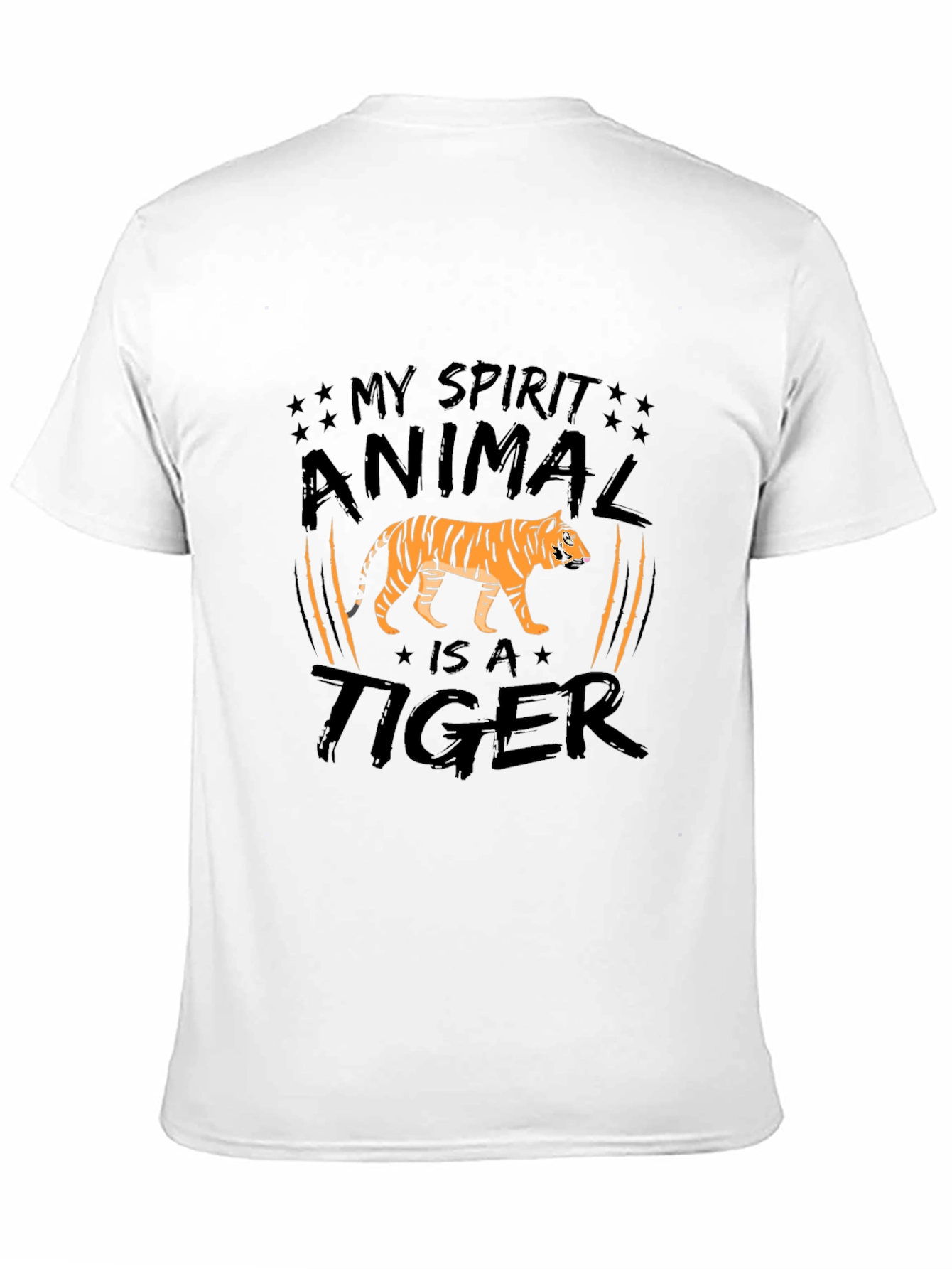 My Spirit Animal Tiger Graphic Tee - Black