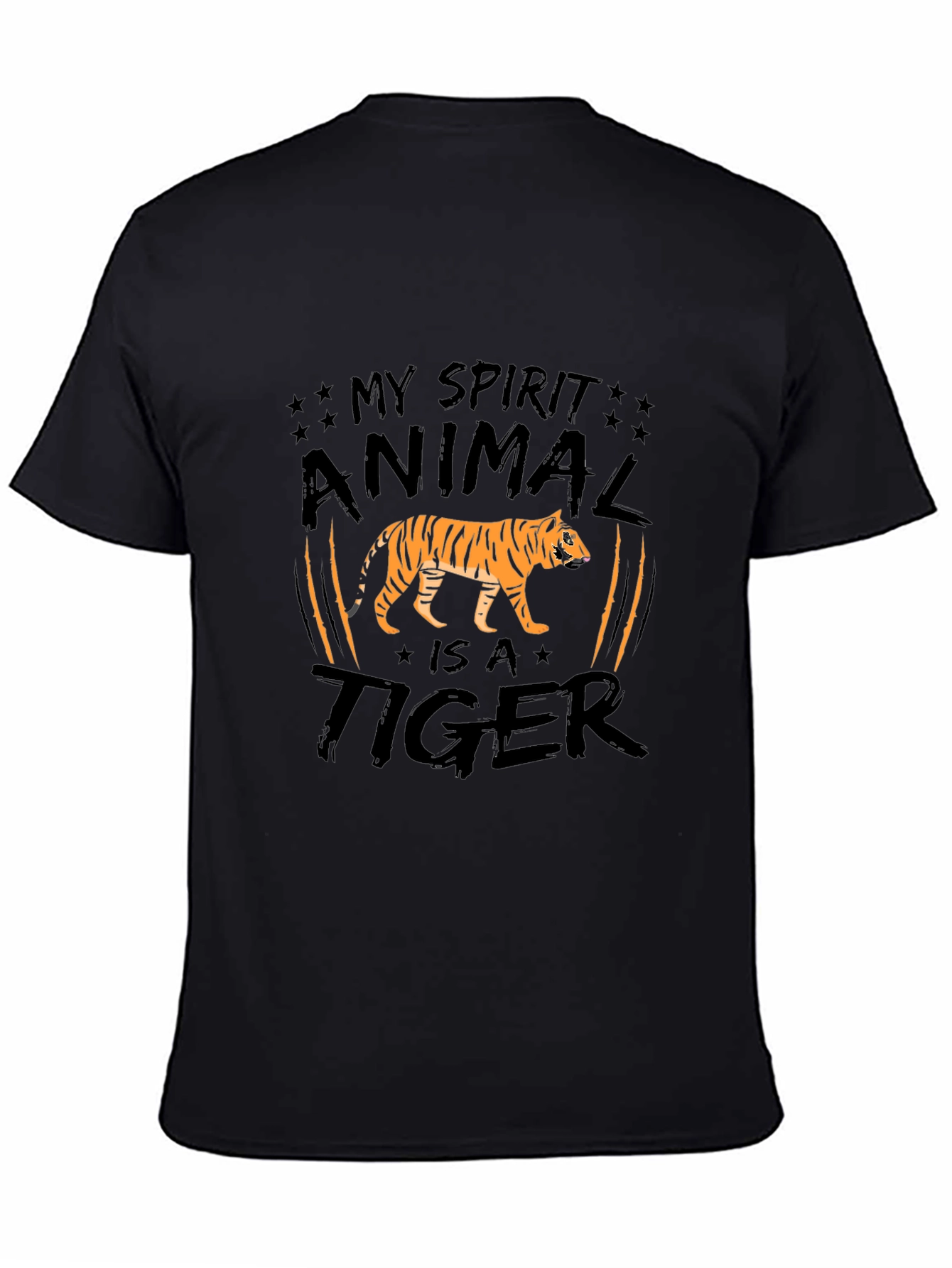 My Spirit Animal Tiger Graphic Tee - Black