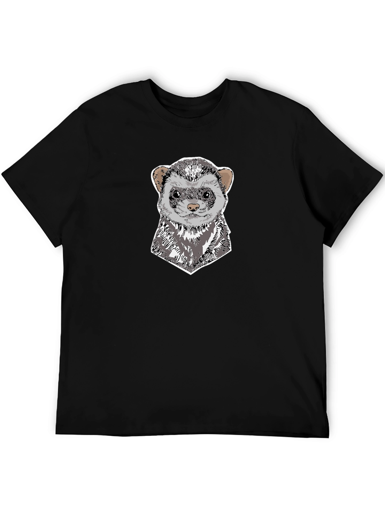Ferret Head T-Shirt - Unique Animal Graphic Tee