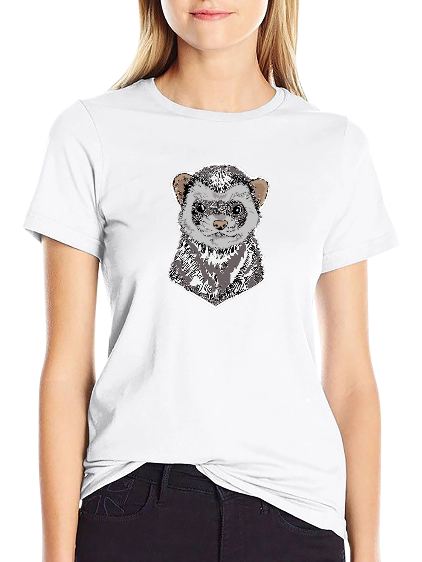 Ferret Head T-Shirt - Unique Animal Graphic Tee