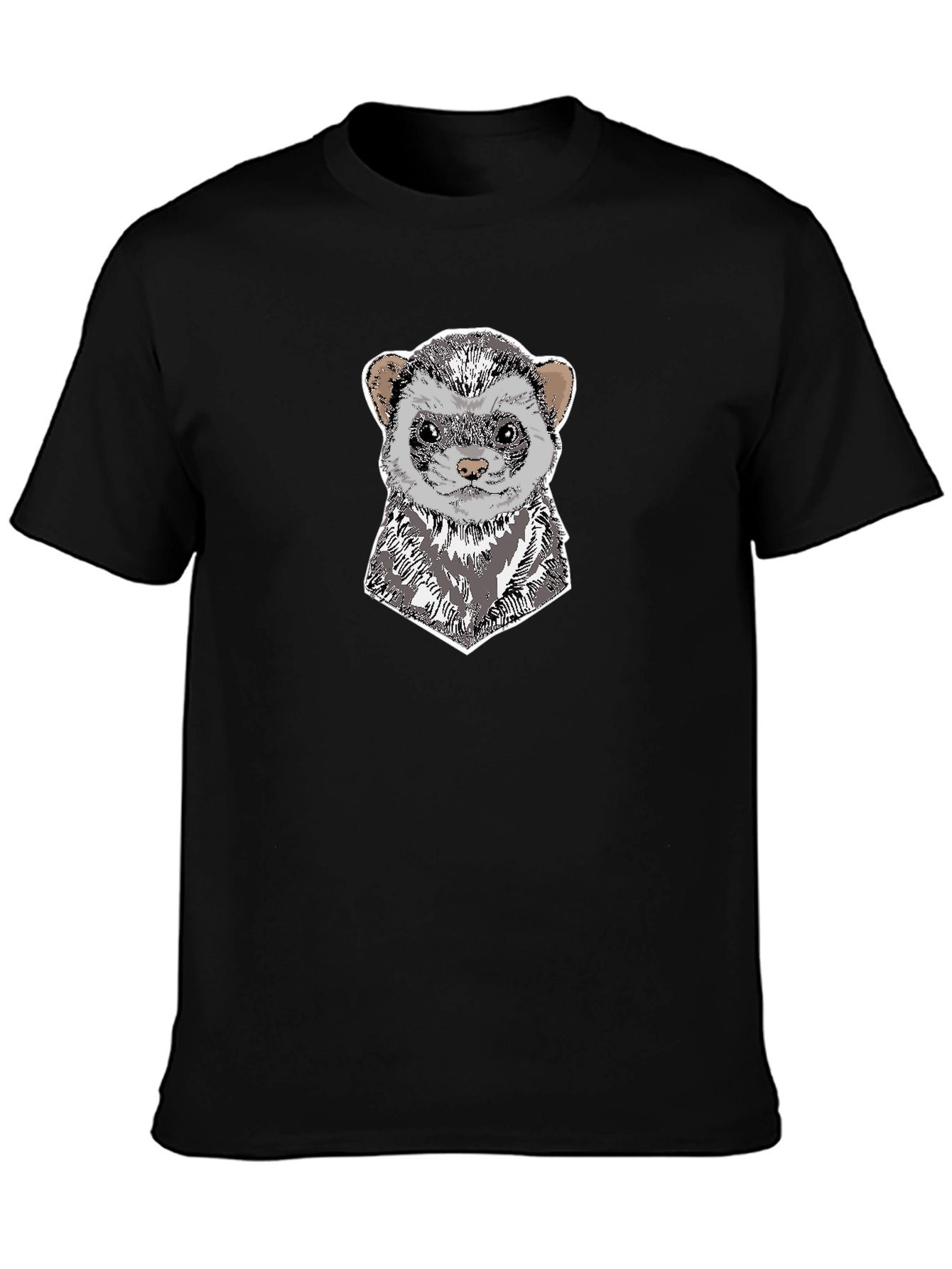 Ferret Head T-Shirt - Unique Animal Graphic Tee