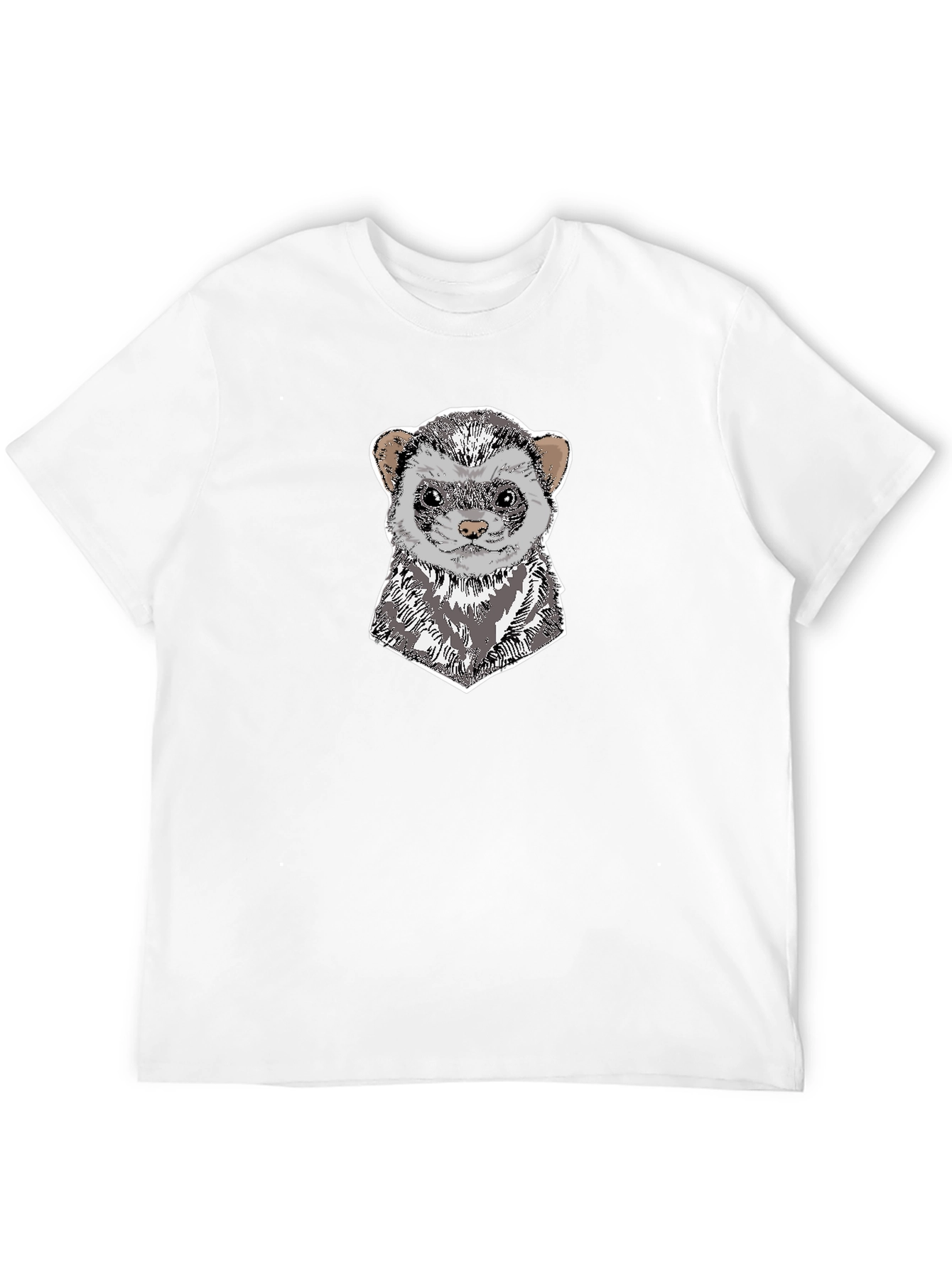 Ferret Head T-Shirt - Unique Animal Graphic Tee