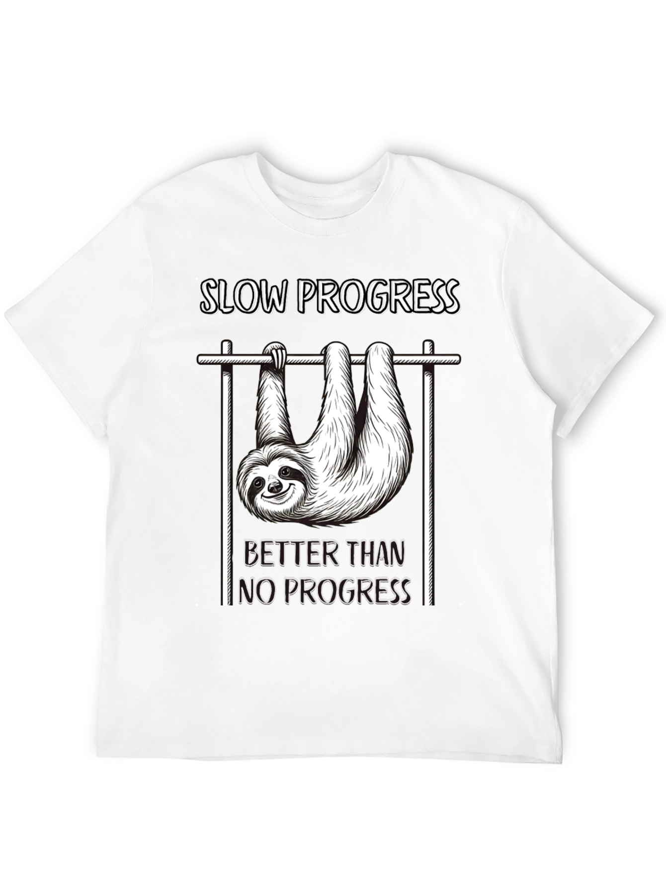 Slow Progress Sloth T-Shirt - Motivational Fitness Tee