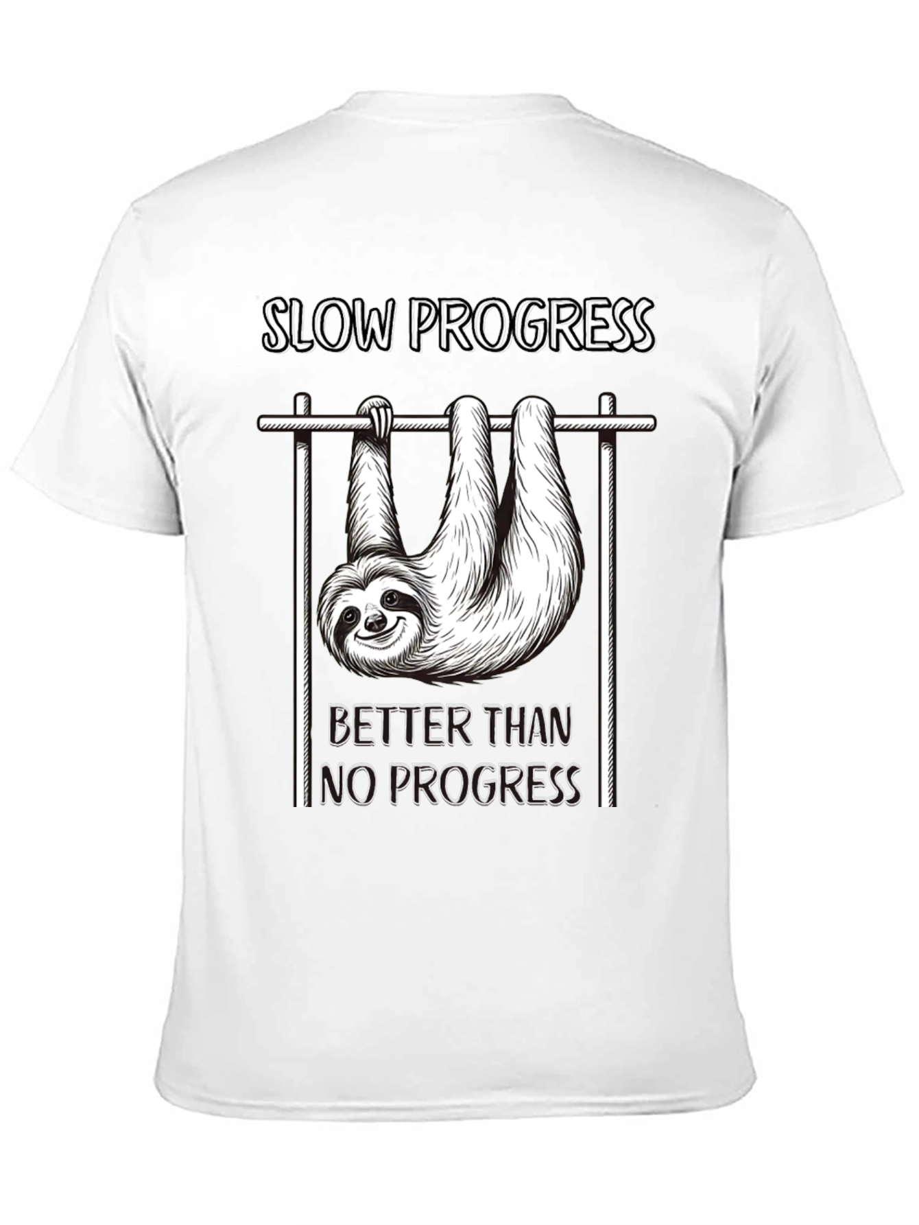 Slow Progress Sloth T-Shirt - Motivational Fitness Tee