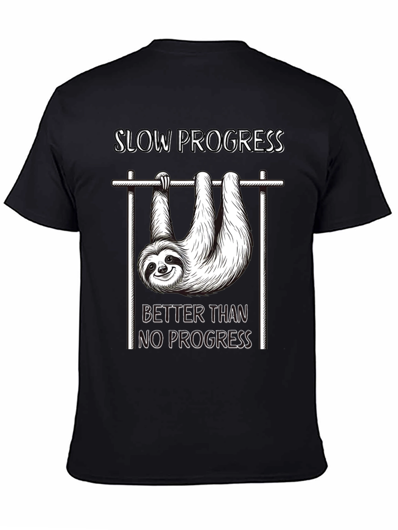 Slow Progress Sloth T-Shirt - Motivational Fitness Tee