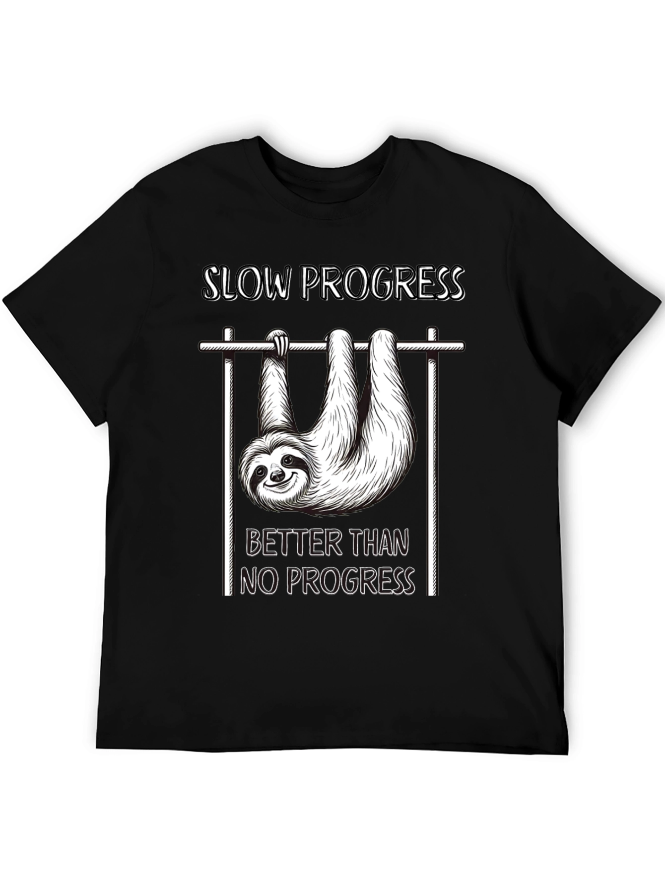 Slow Progress Sloth T-Shirt - Motivational Fitness Tee