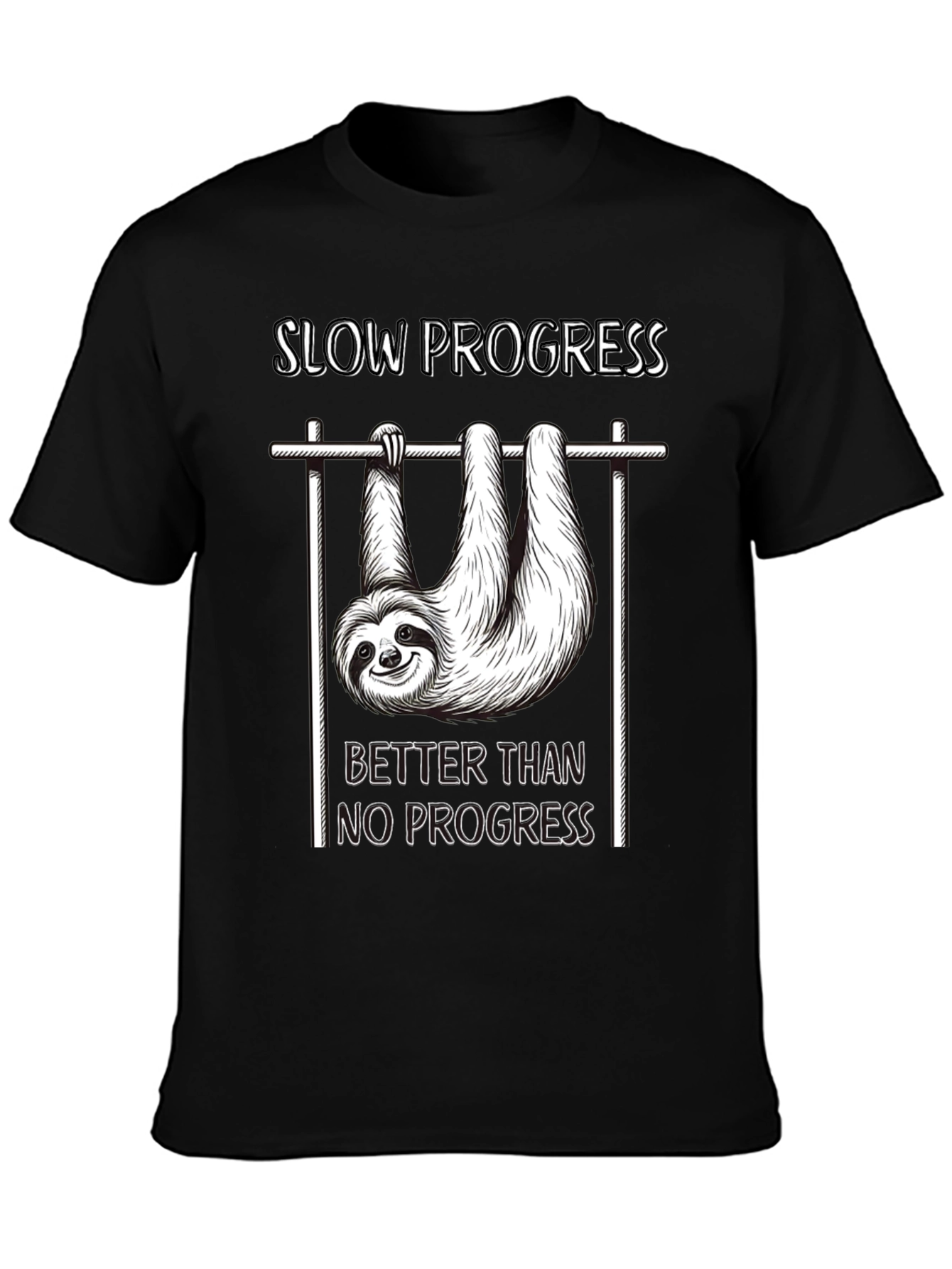 Slow Progress Sloth T-Shirt - Motivational Fitness Tee