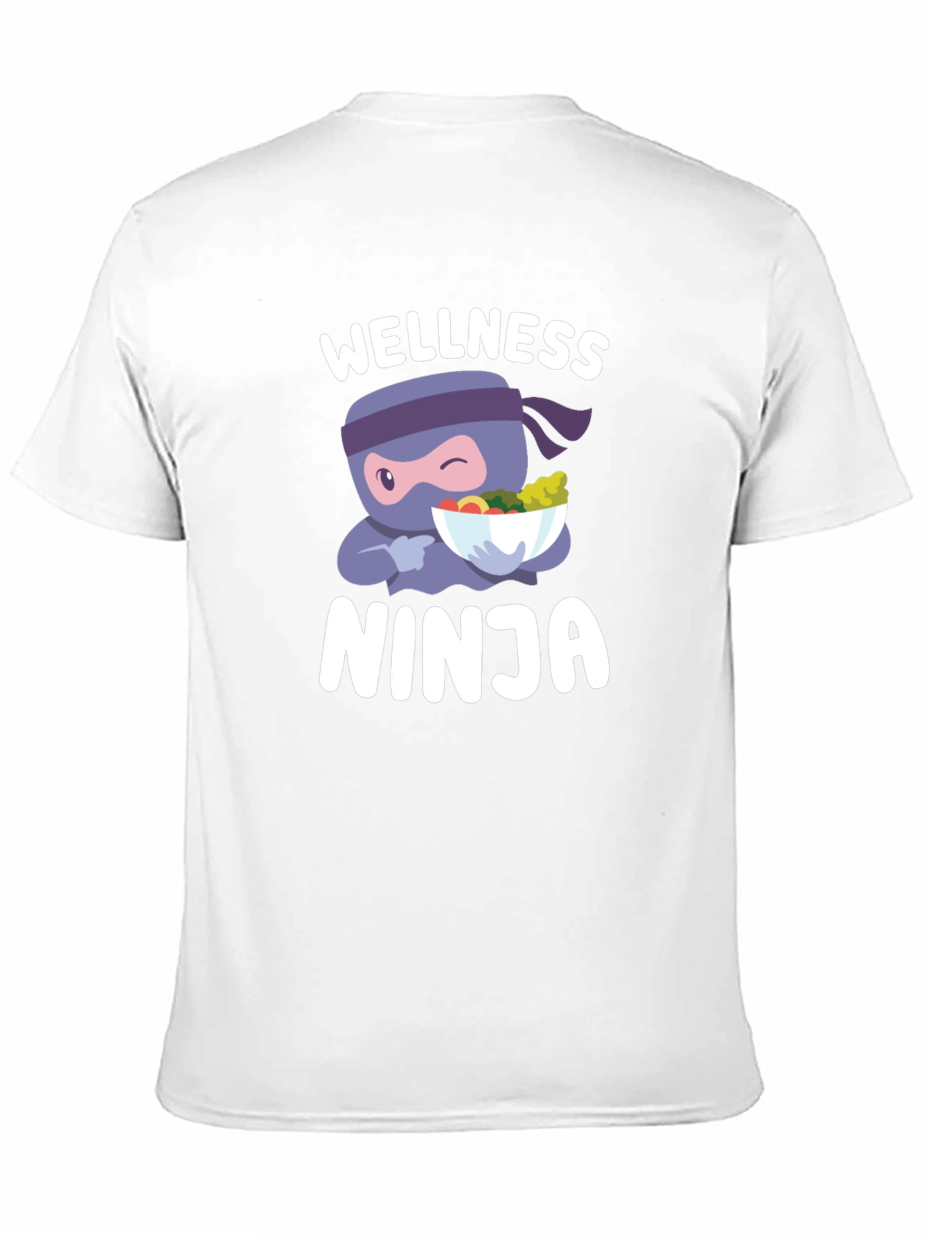 Wellness Ninja T-Shirt - Healthy Food Cartoon Tee