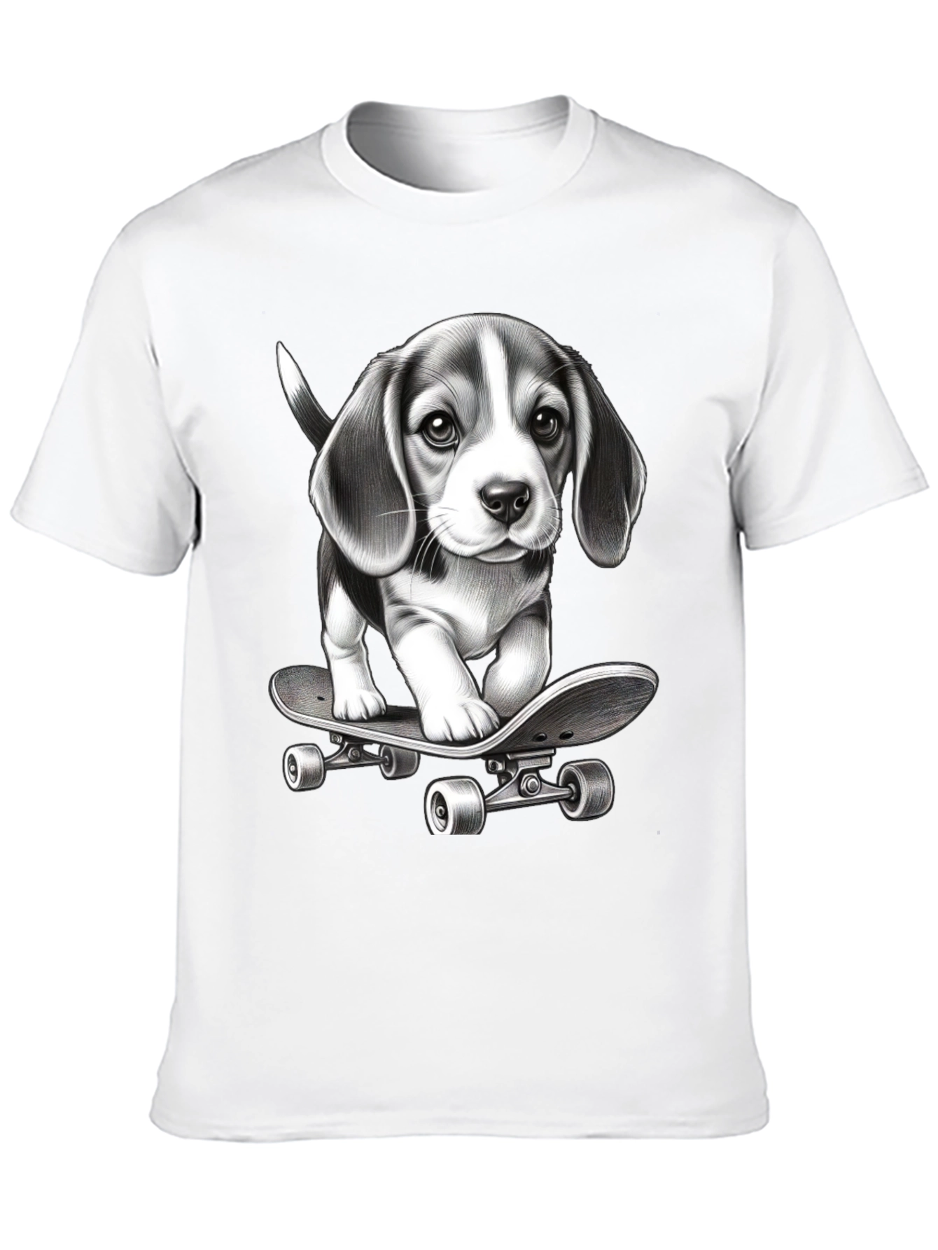 Dog on Skateboard Graphic Tee
