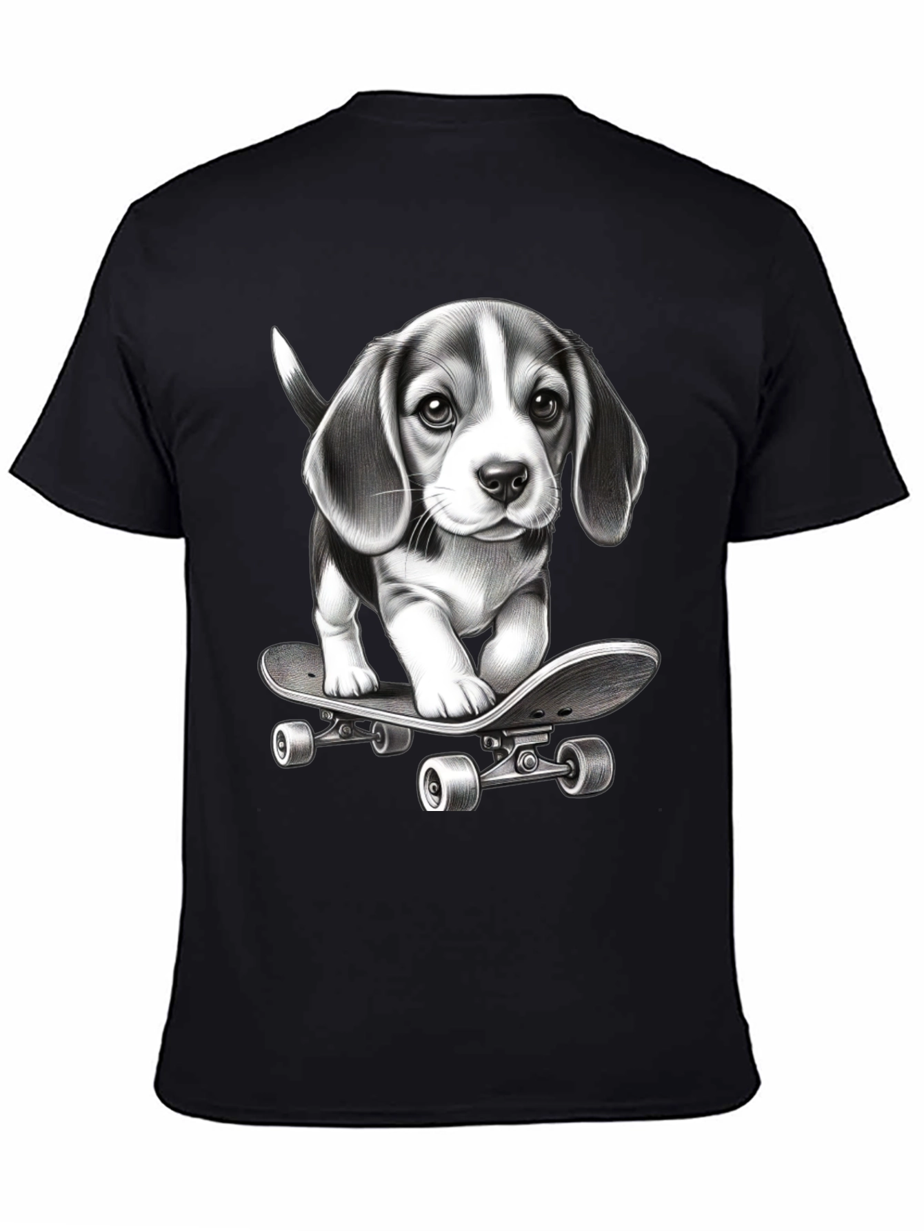 Dog on Skateboard Graphic Tee