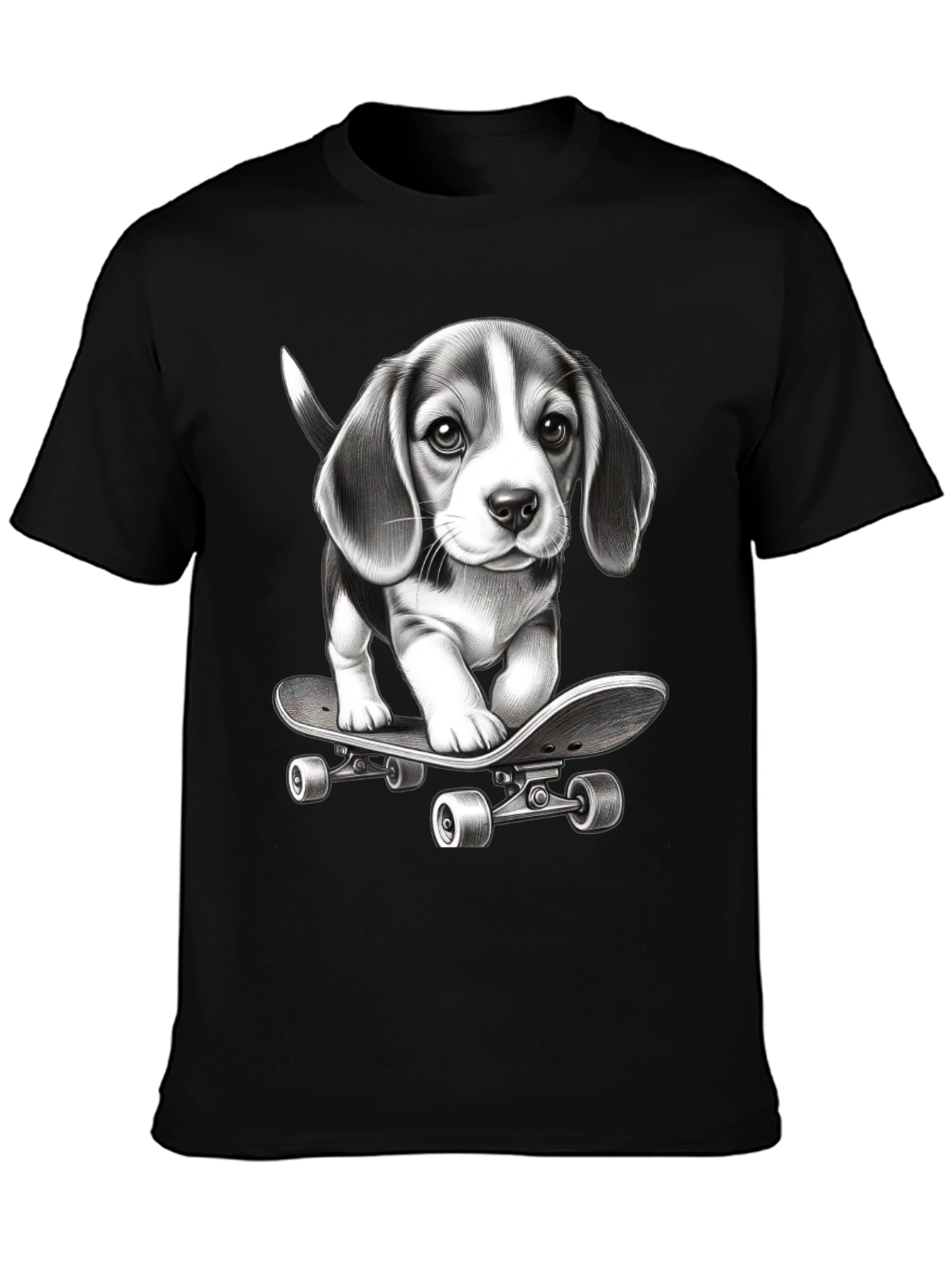 Dog on Skateboard Graphic Tee