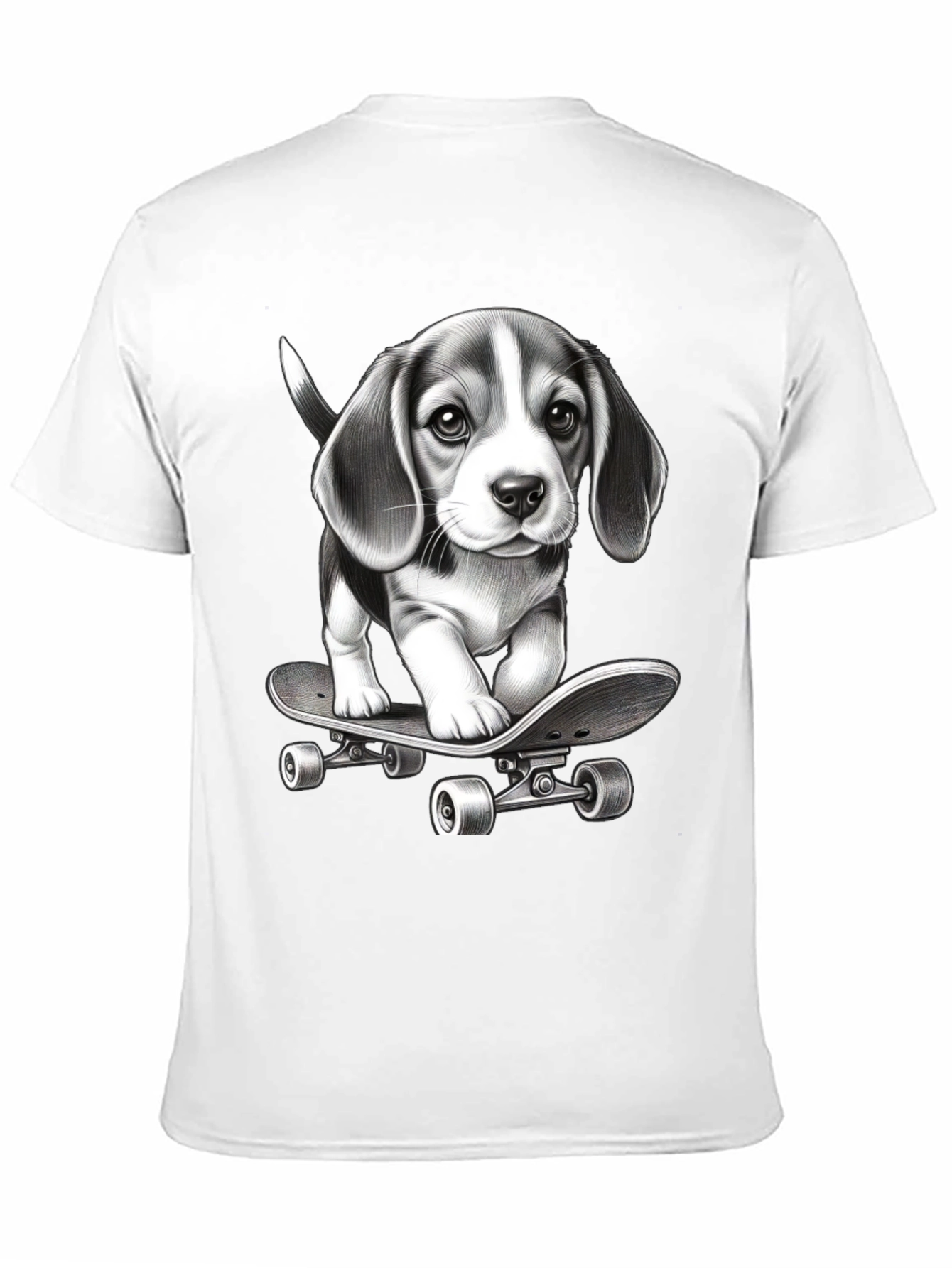 Dog on Skateboard Graphic Tee