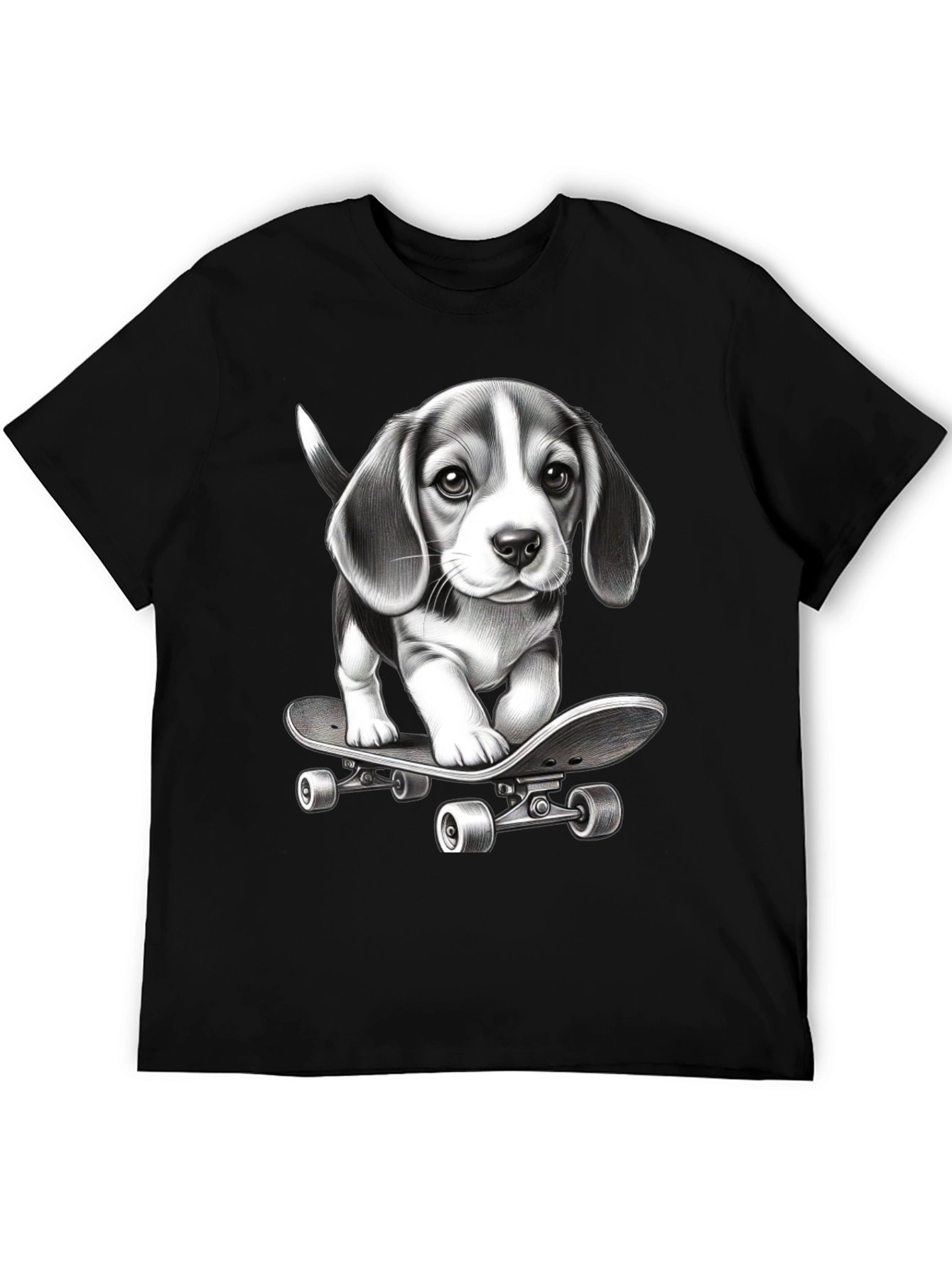 Dog on Skateboard Graphic Tee