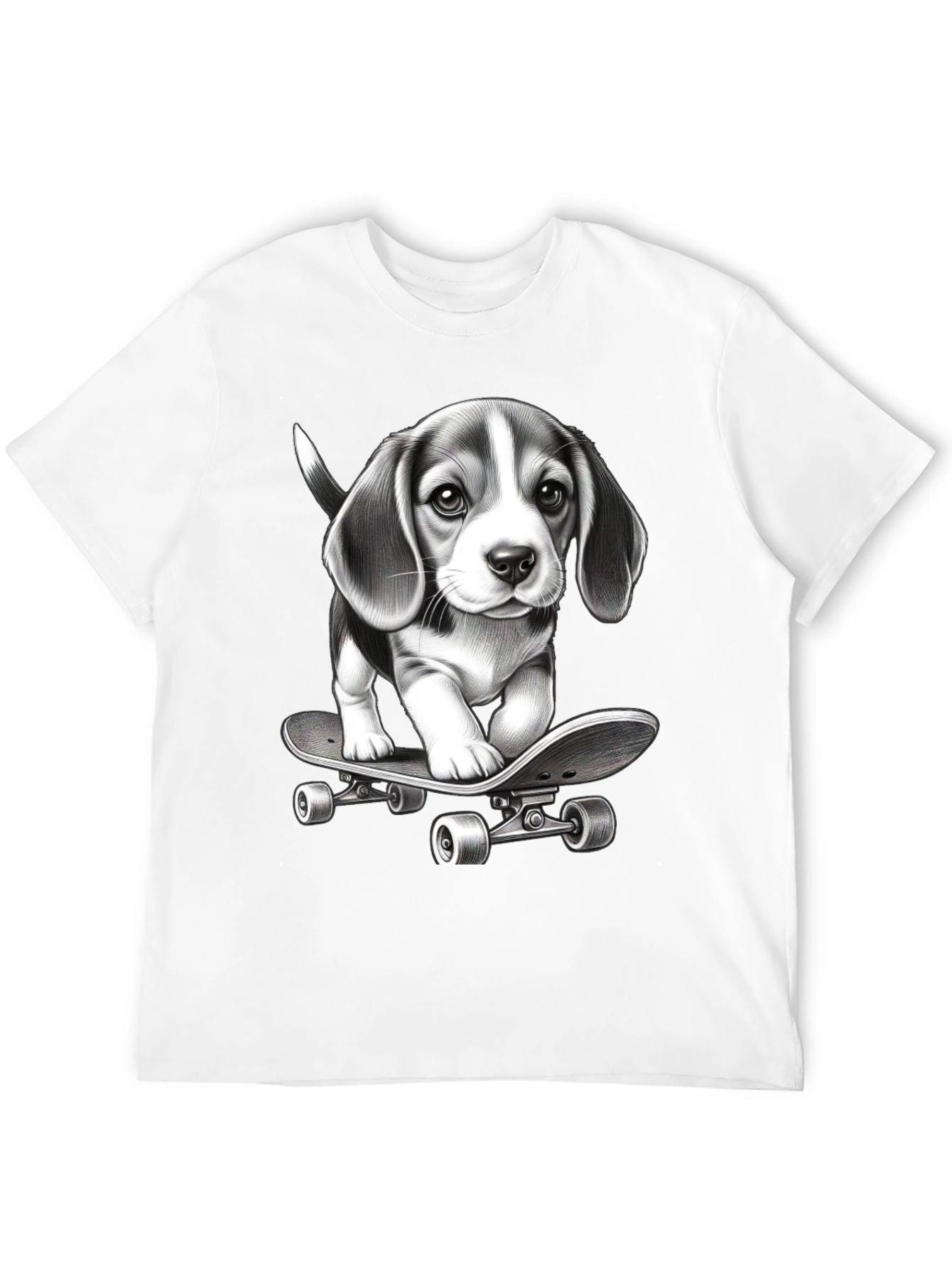 Dog on Skateboard Graphic Tee