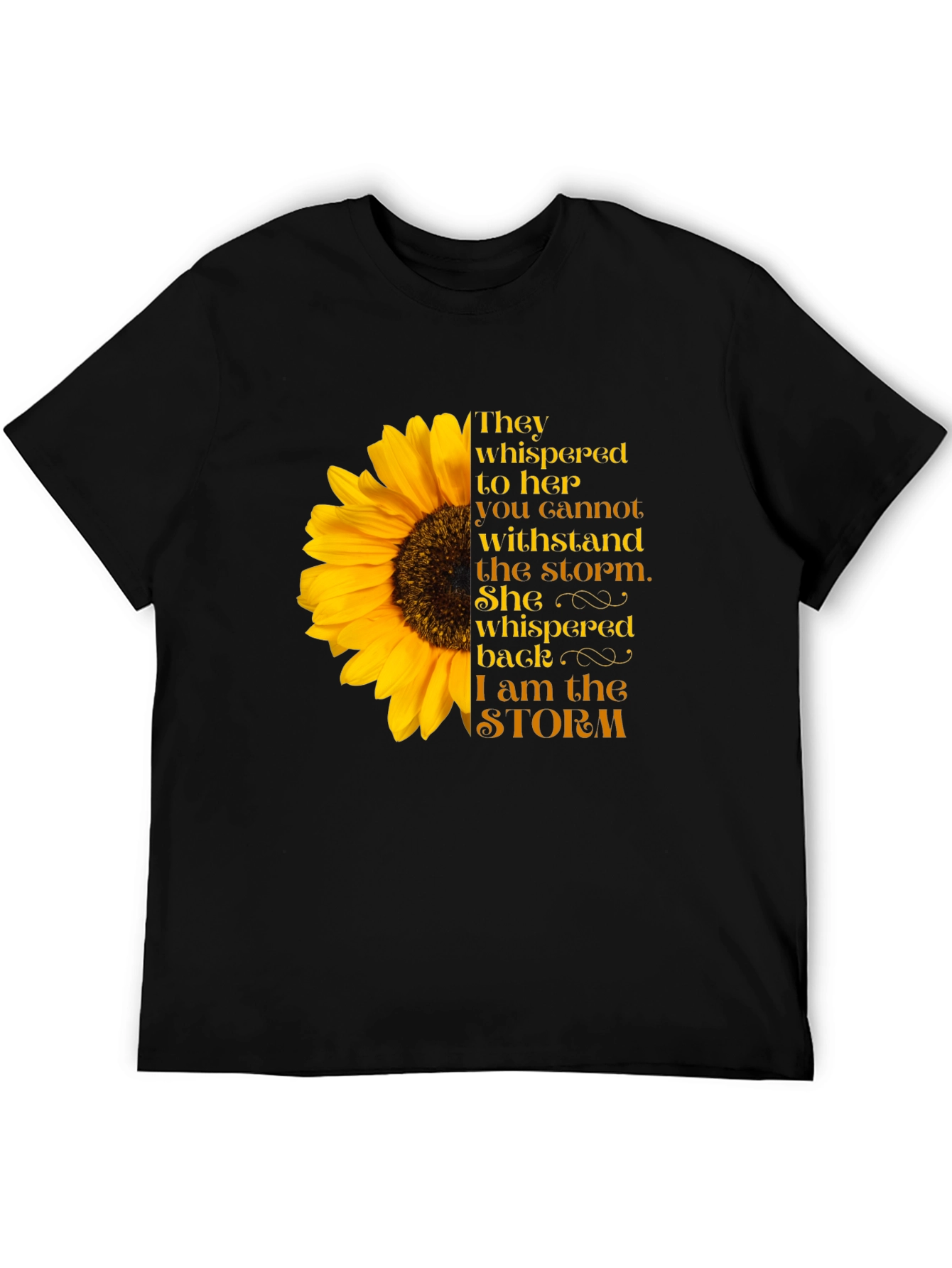 Sunflower Storm T-Shirt: Empowering Womens Tee