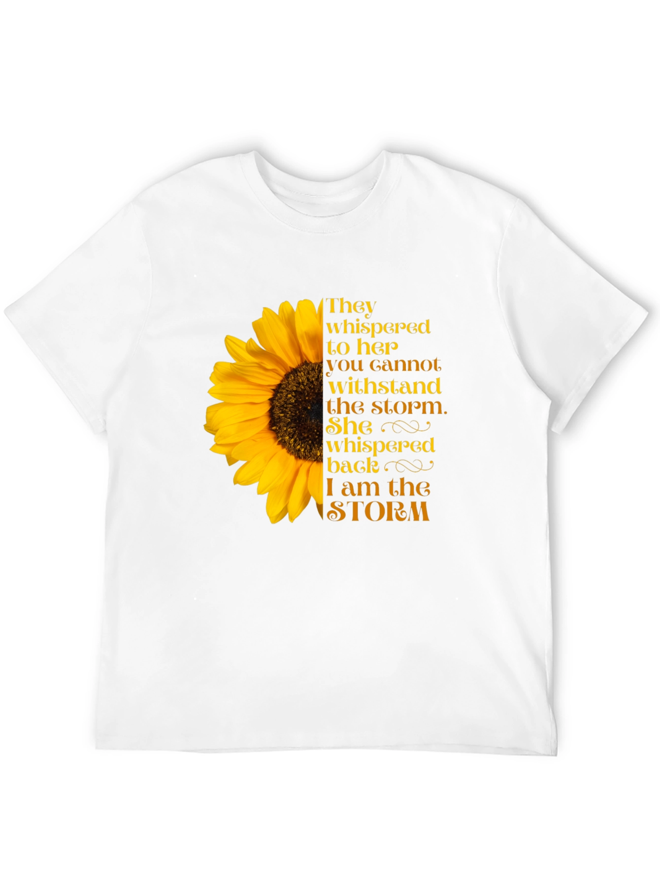 Sunflower Storm T-Shirt: Empowering Womens Tee