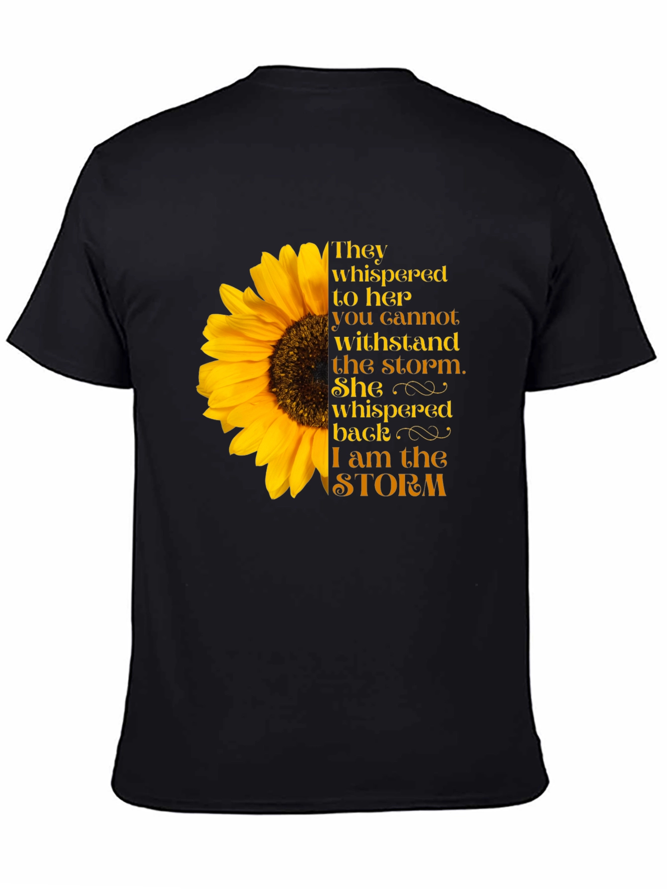 Sunflower Storm T-Shirt: Empowering Womens Tee
