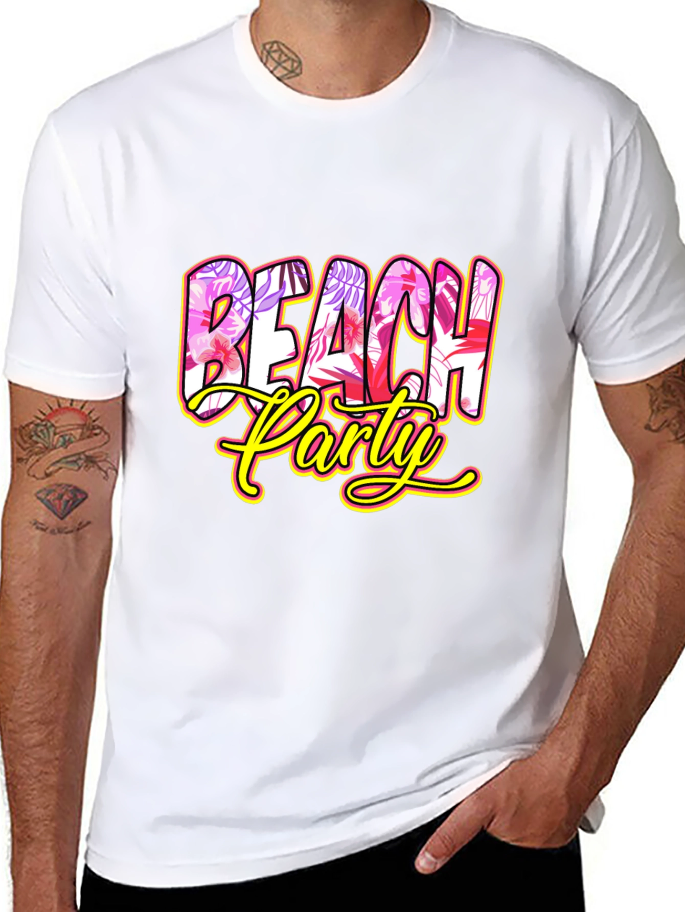 Beach Party Graphic Tee - Tropical Summer Shirt