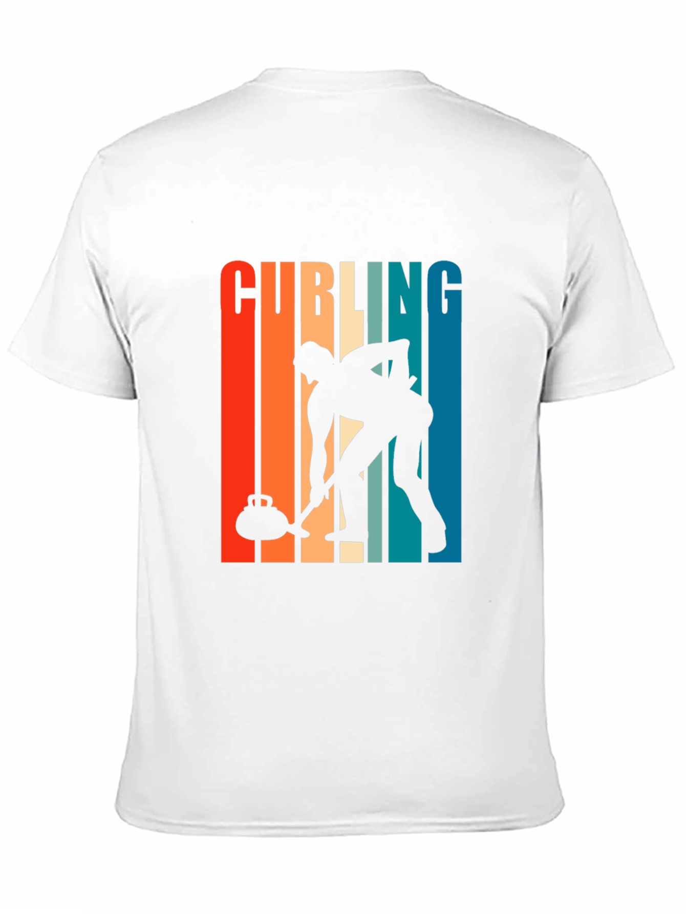 Retro Curling Player Graphic Tee