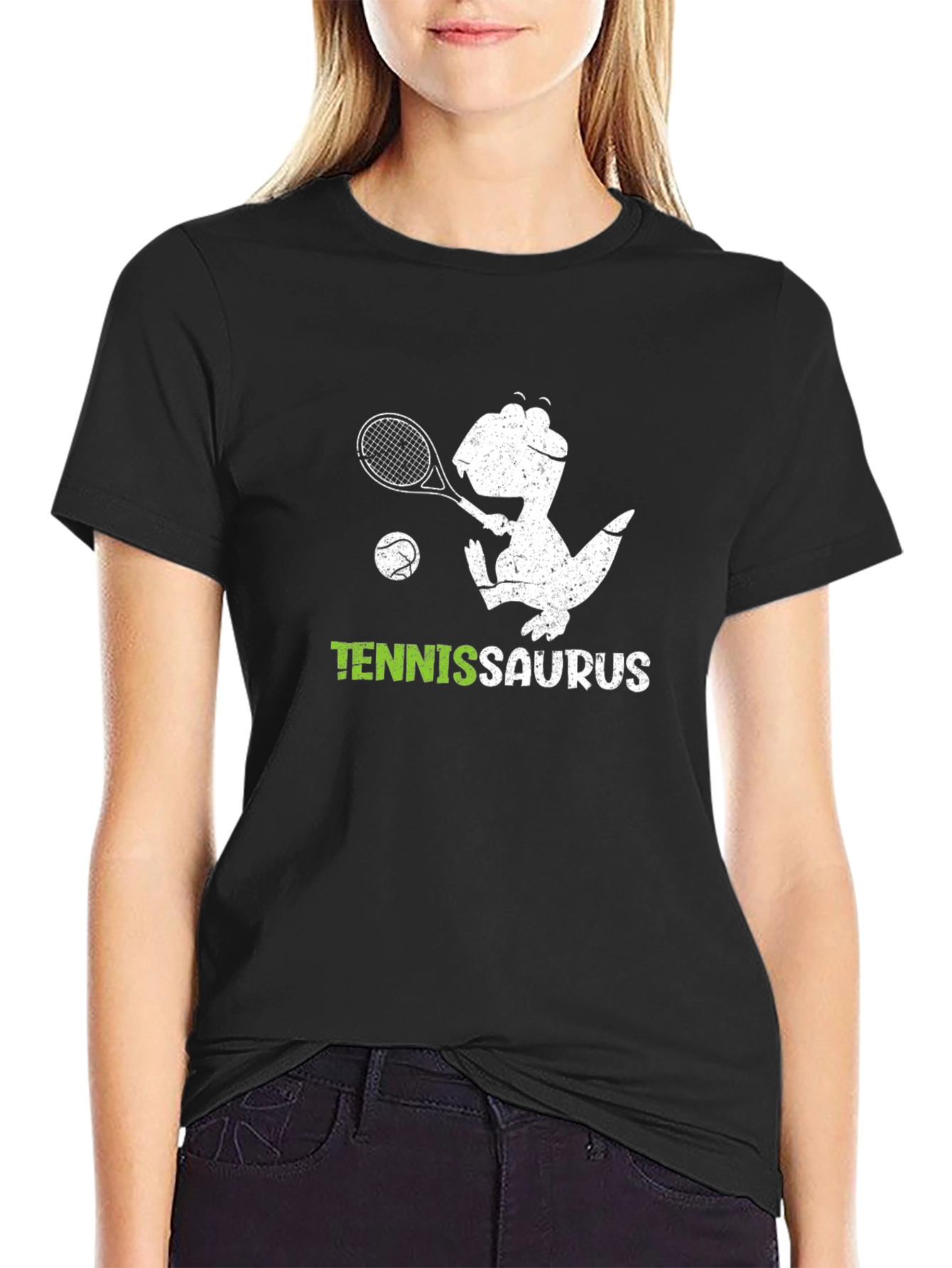 Tennisaurus T-Shirt - Dinosaur Tennis Player