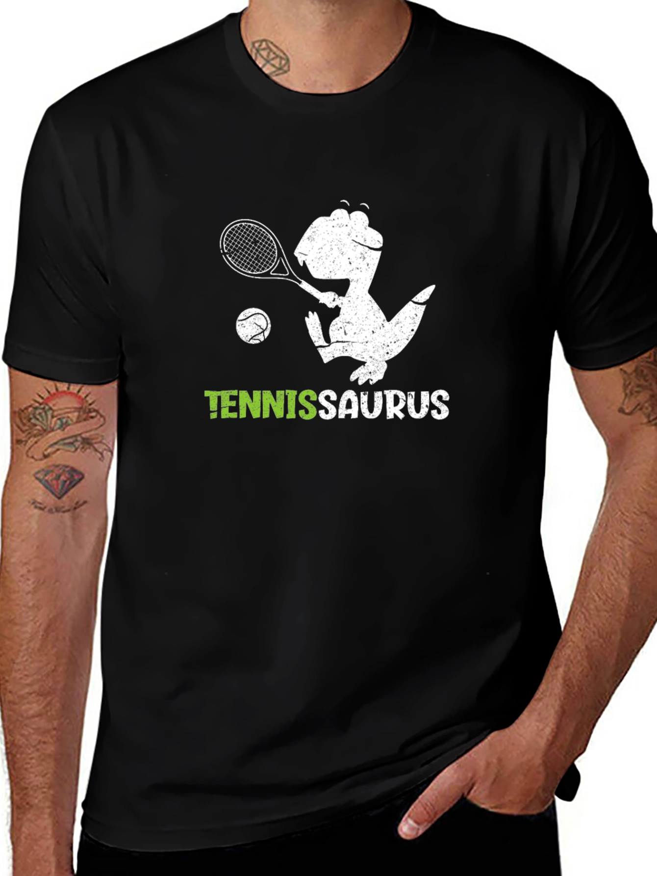 Tennisaurus T-Shirt - Dinosaur Tennis Player
