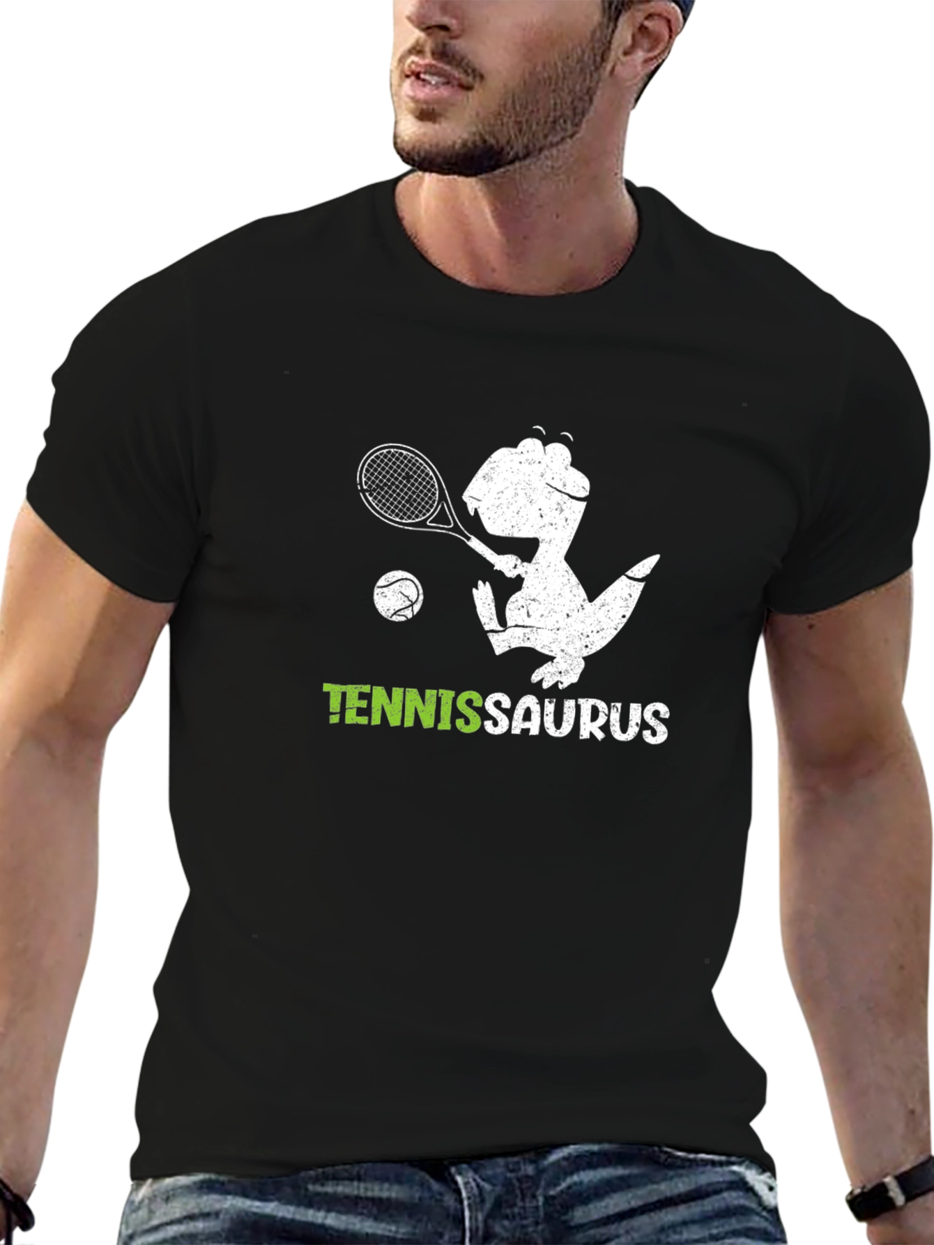 Tennisaurus T-Shirt - Dinosaur Tennis Player