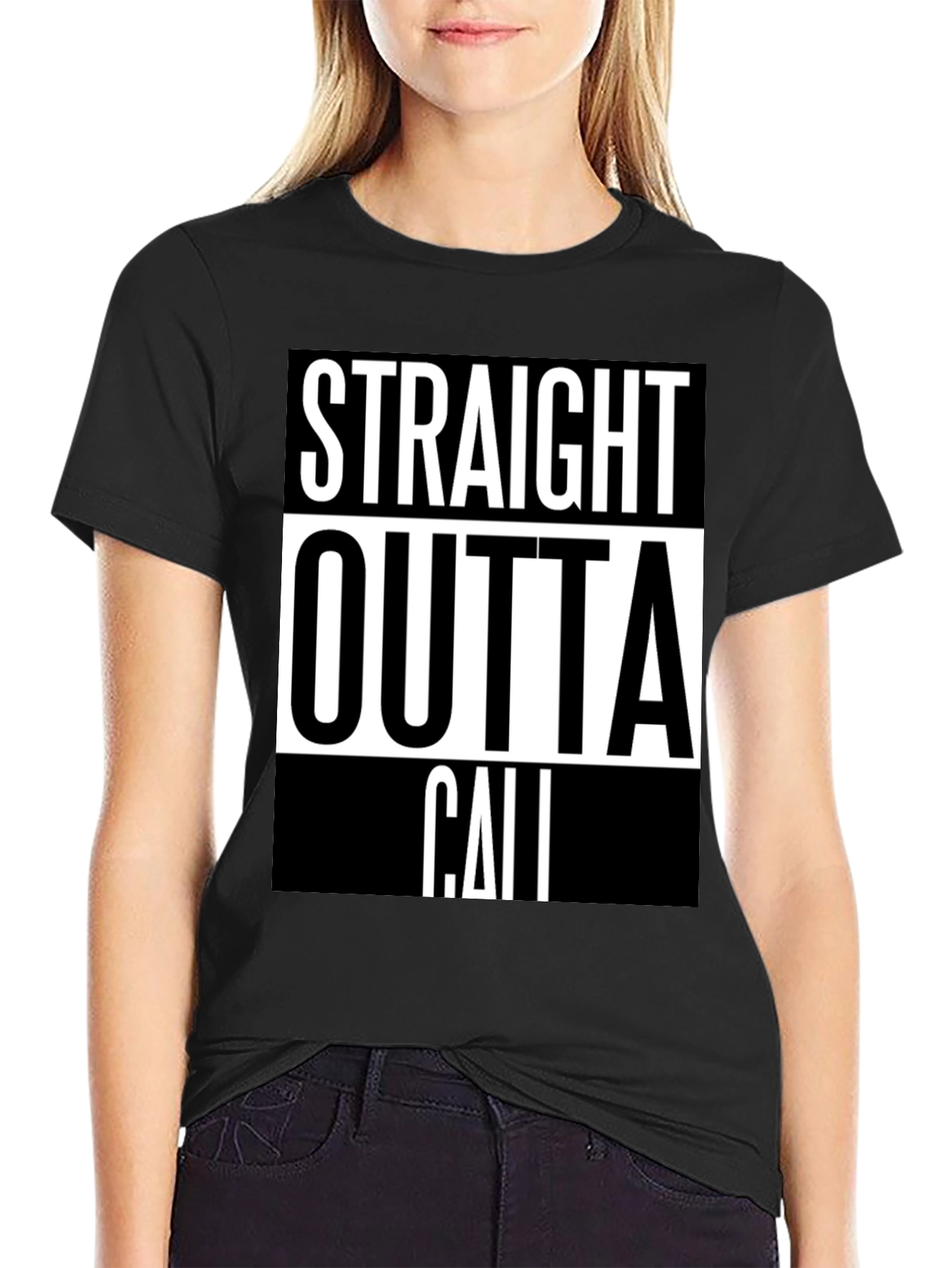 Straight Outta Cali Graphic Tee - Black