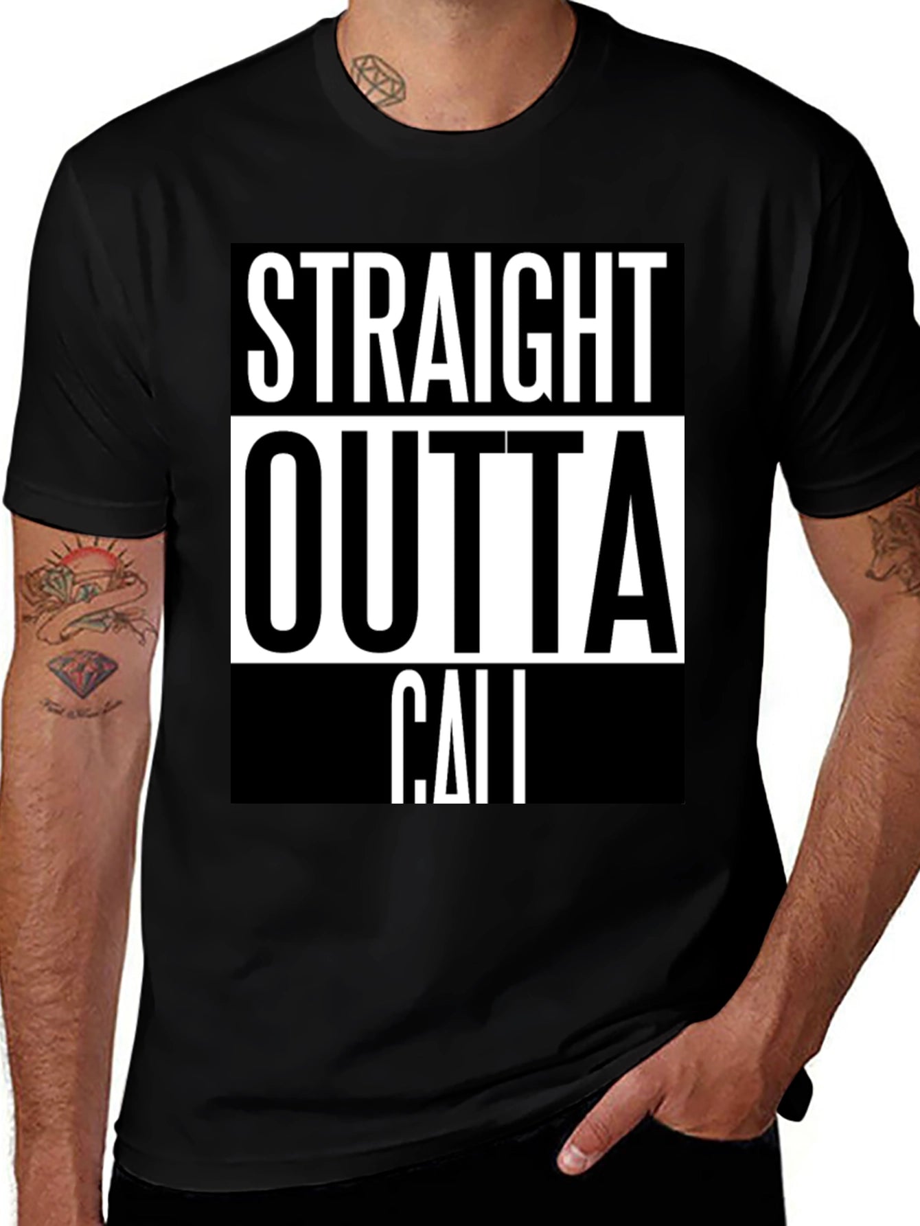 Straight Outta Cali Graphic Tee - Black